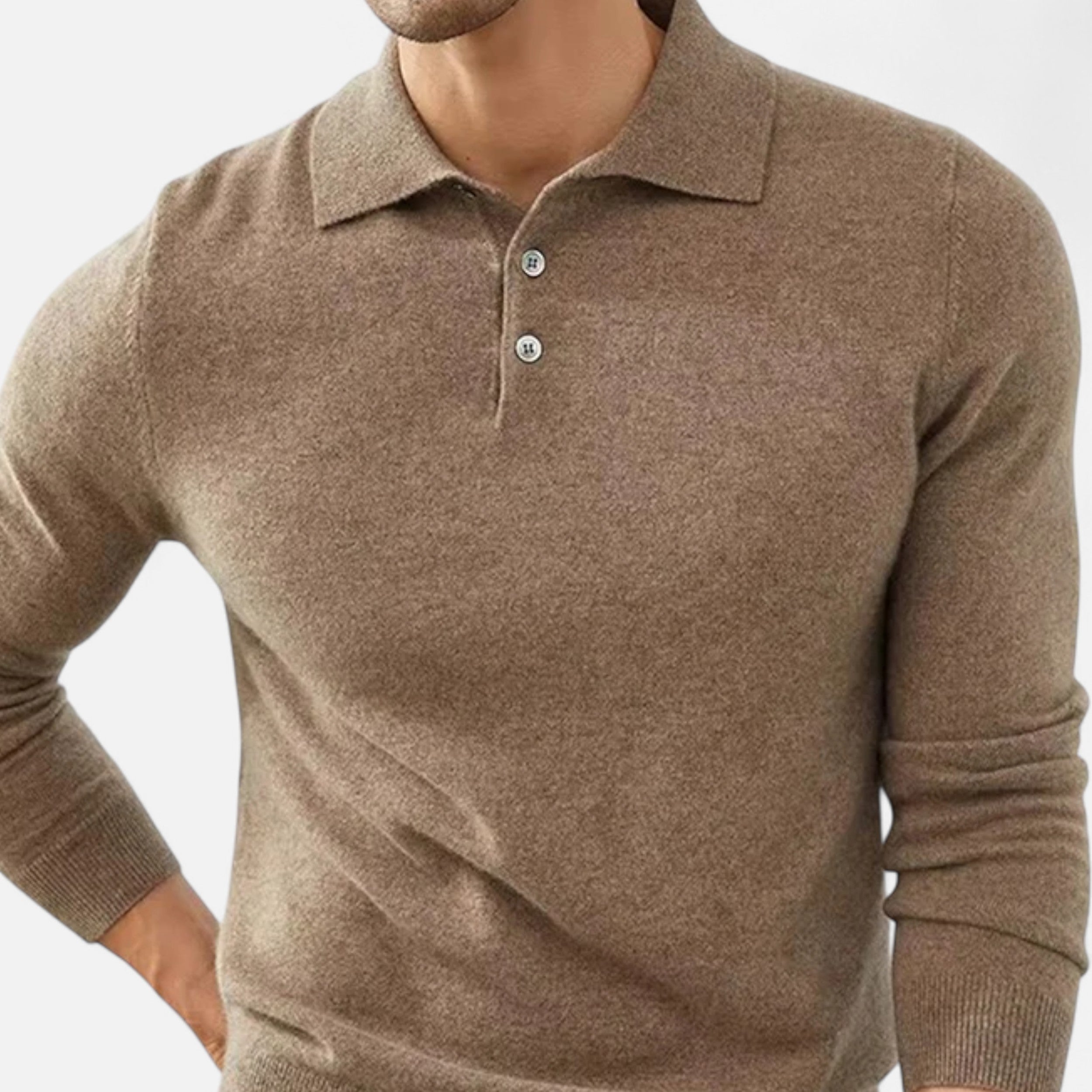 Maison Avenoire | Polo Pull Homme Cachemire Pur Élégant