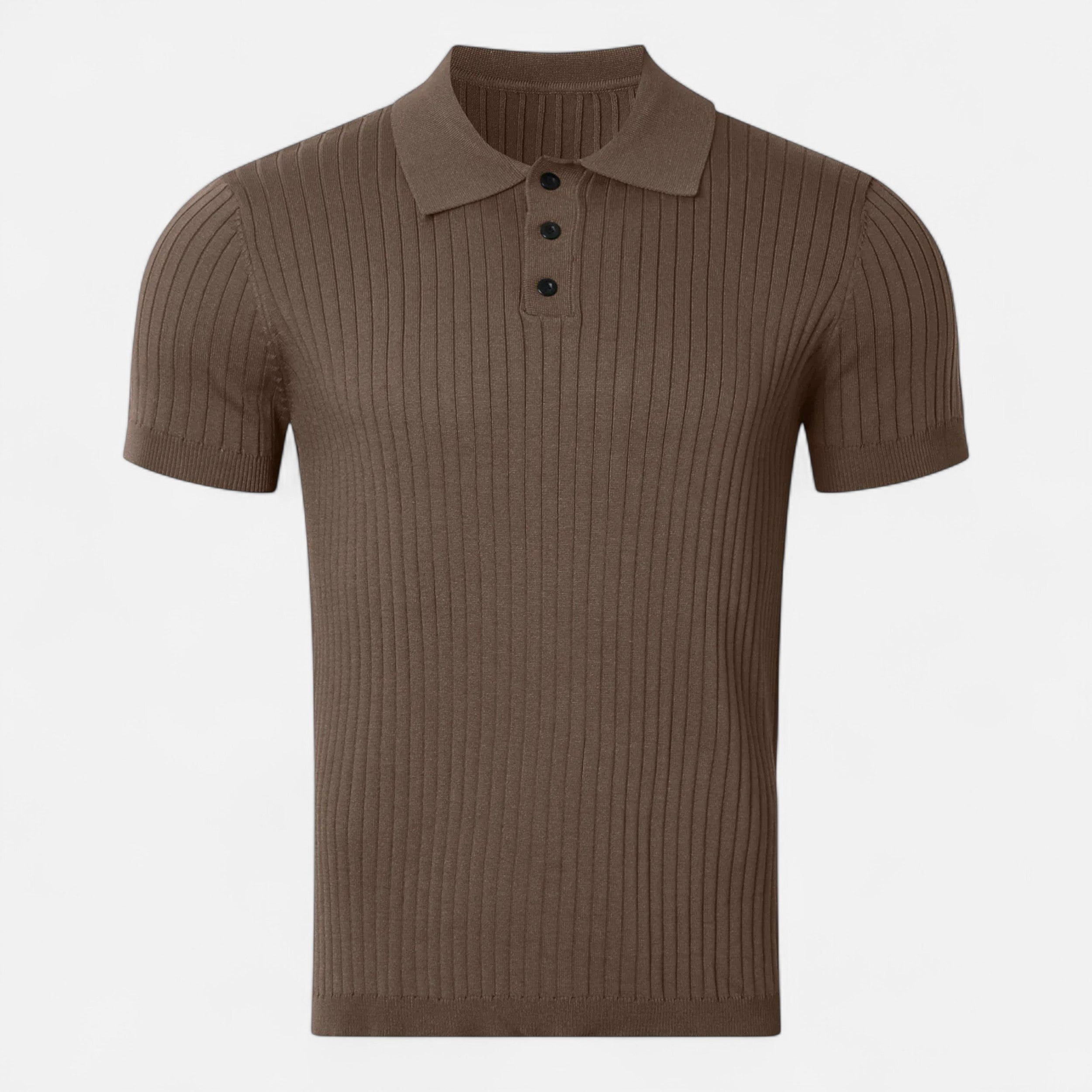 Maison Avenoire | Polo Homme Maille Rétro Col Rayé