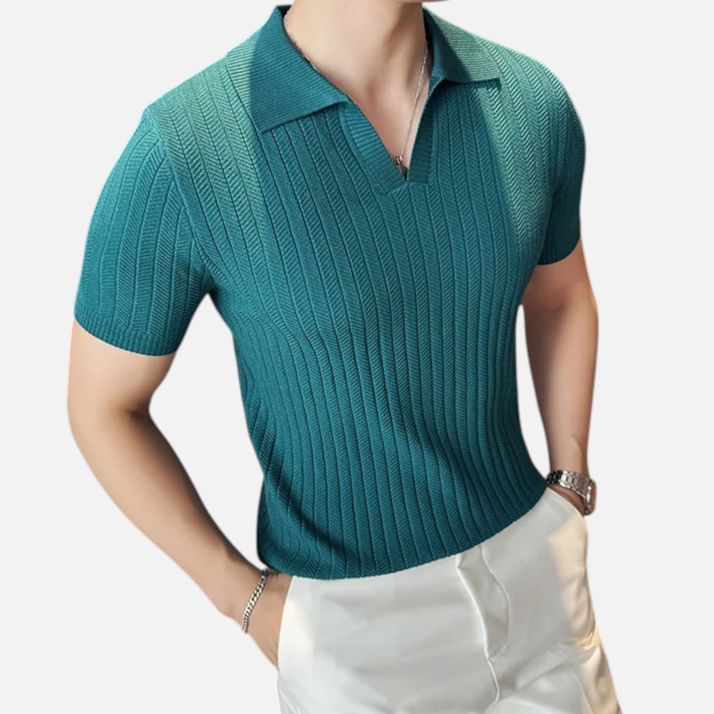 Maison Avenoire | Polo Homme Rayé Coton Élégance Estivale