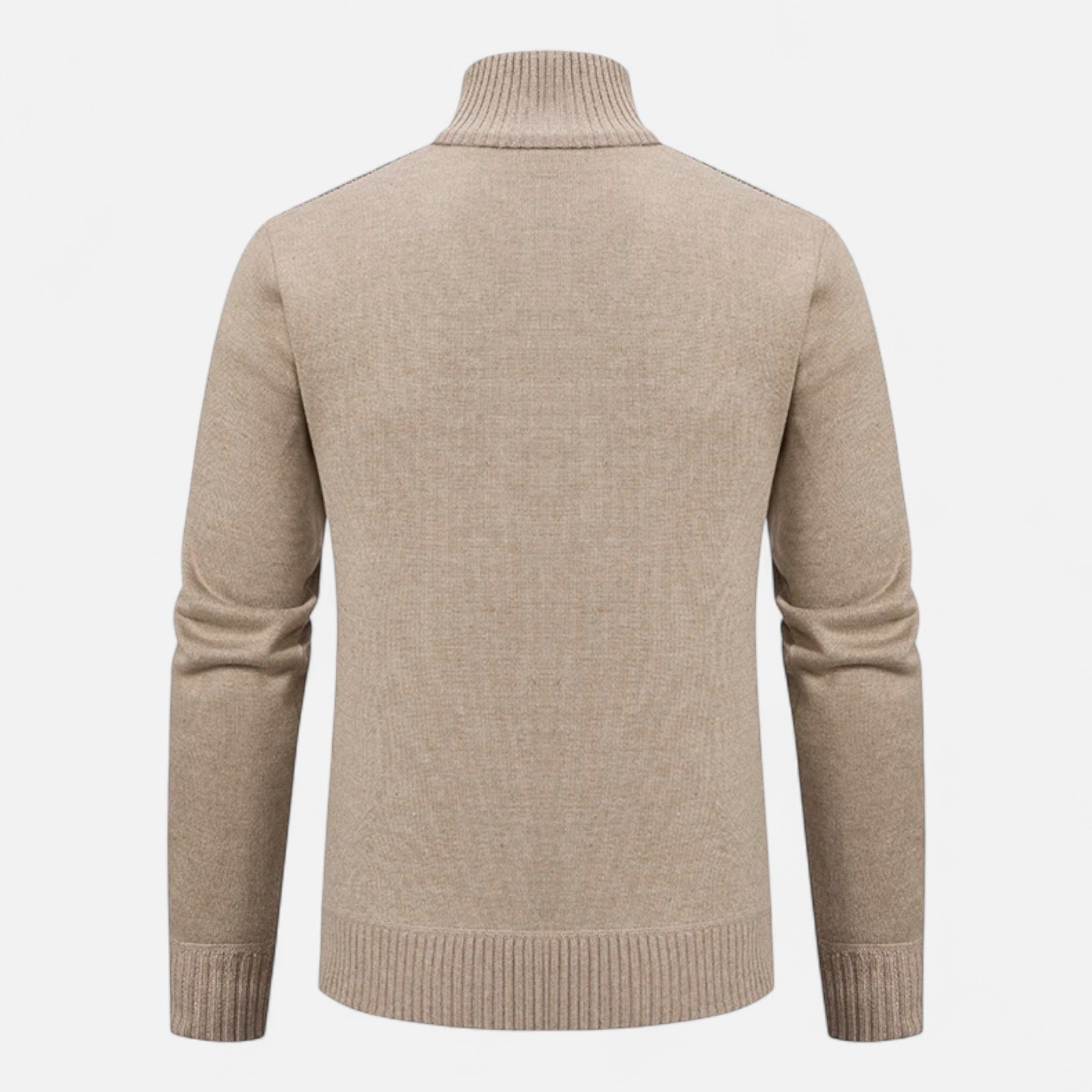 Maison Avenoire | Pull Zippé Homme Col Droit Intemporel