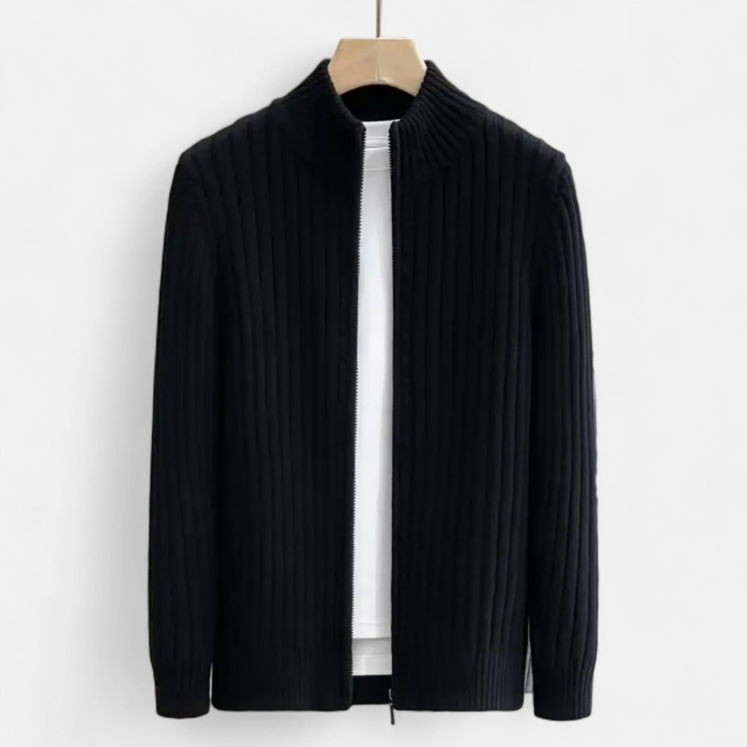 Maison Avenoire | Cardigan Zippé Homme Maille Élégante