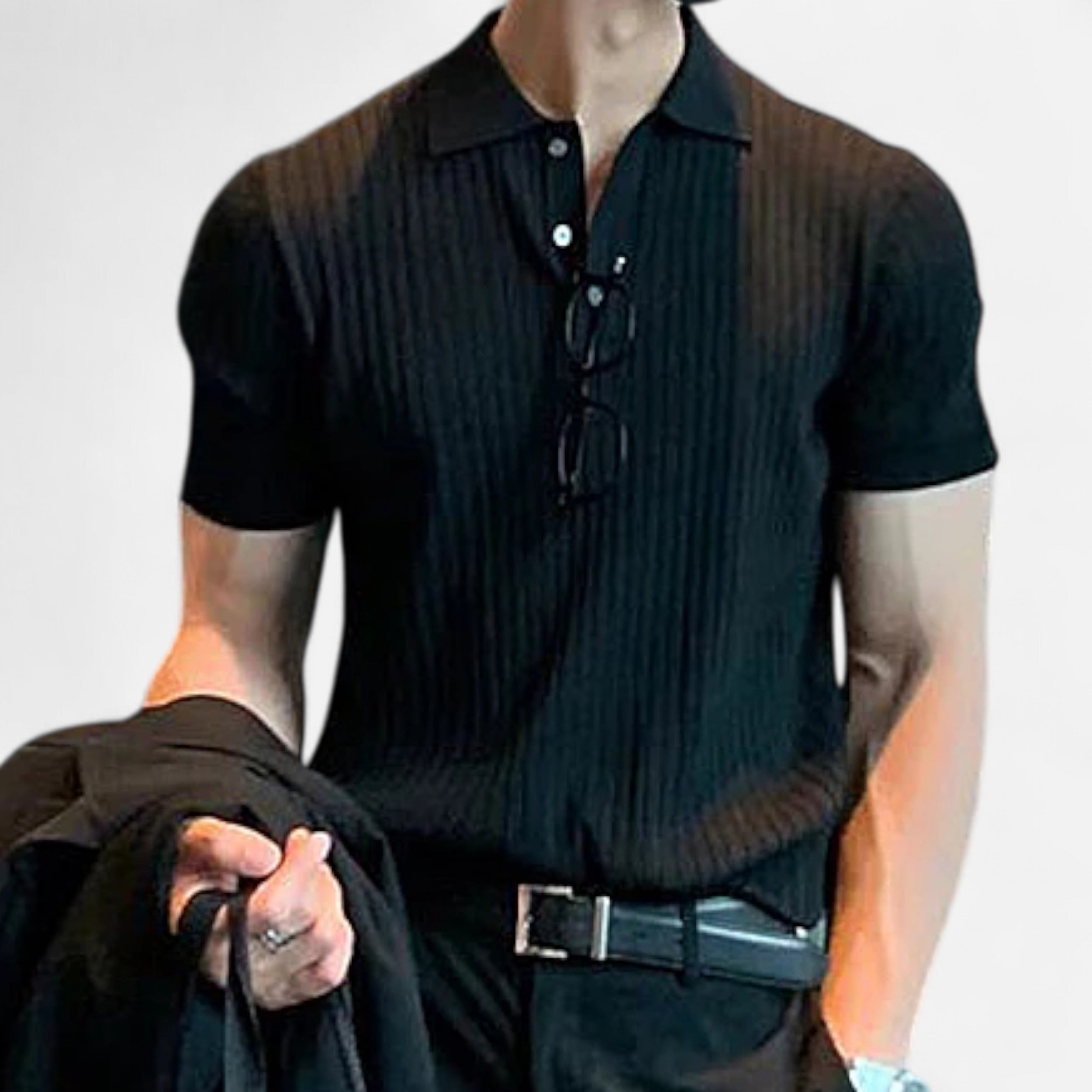 Maison Avenoire | Polo Homme Maille Rétro Col Rayé