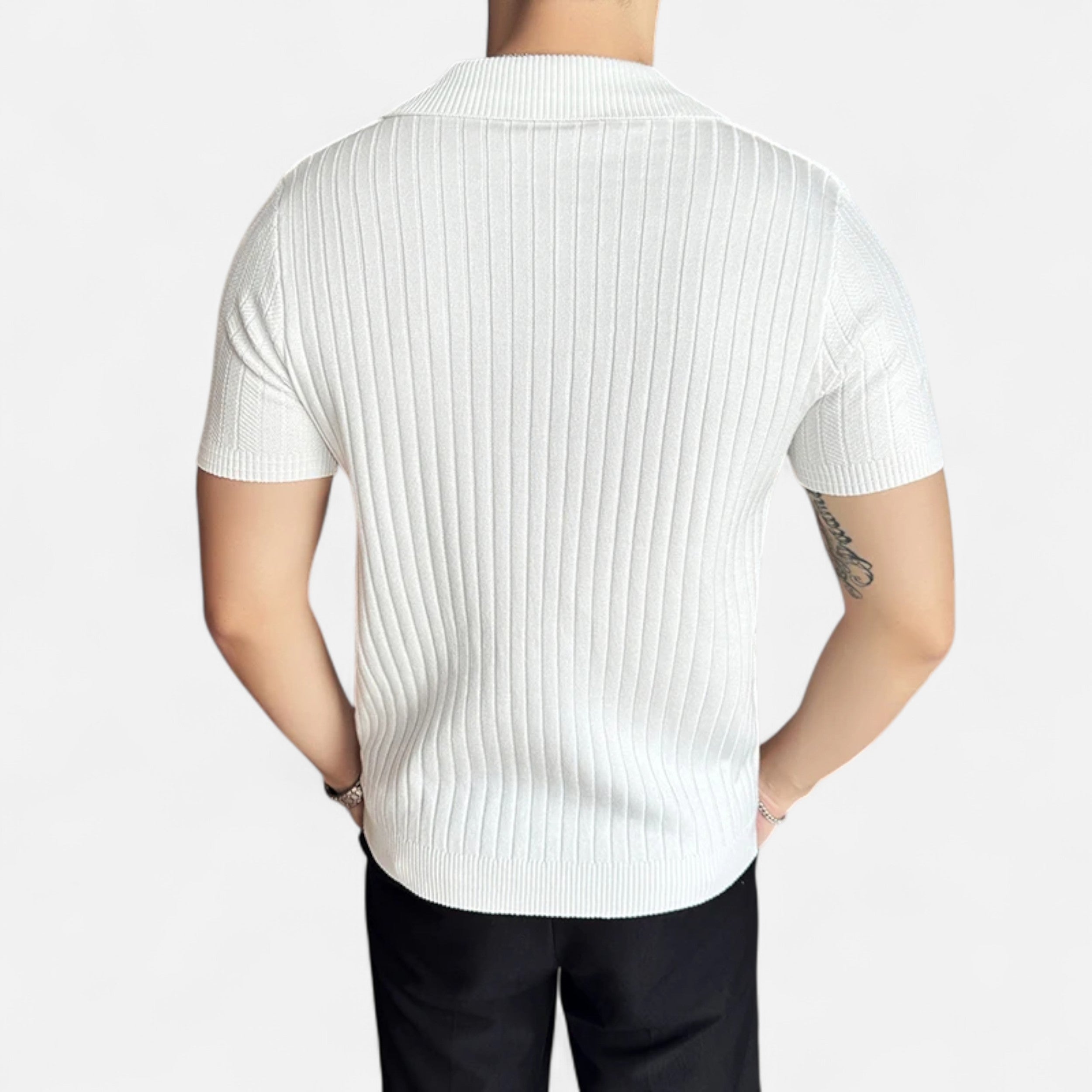 Maison Avenoire | Polo Homme Rayé Coton Élégance Estivale