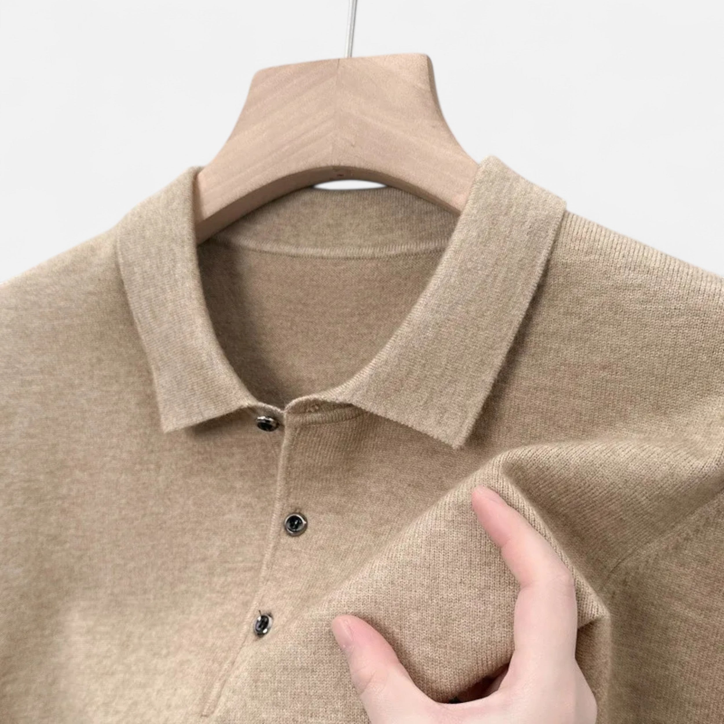 Maison Avenoire | Polo Pull Homme Cachemire Pur Élégant