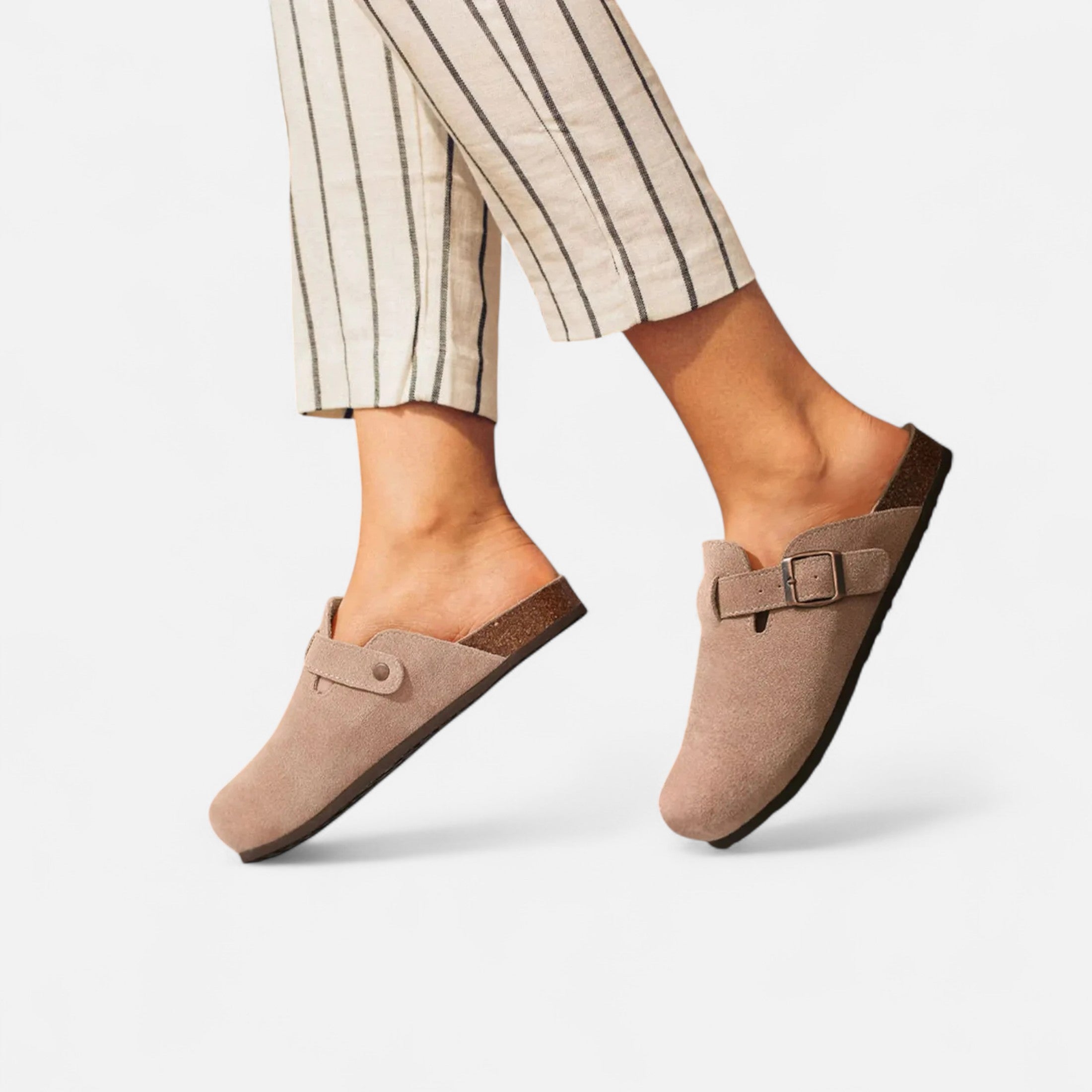 Maison Avenoire | Mules Femme Daim Semelle Liège Classiques