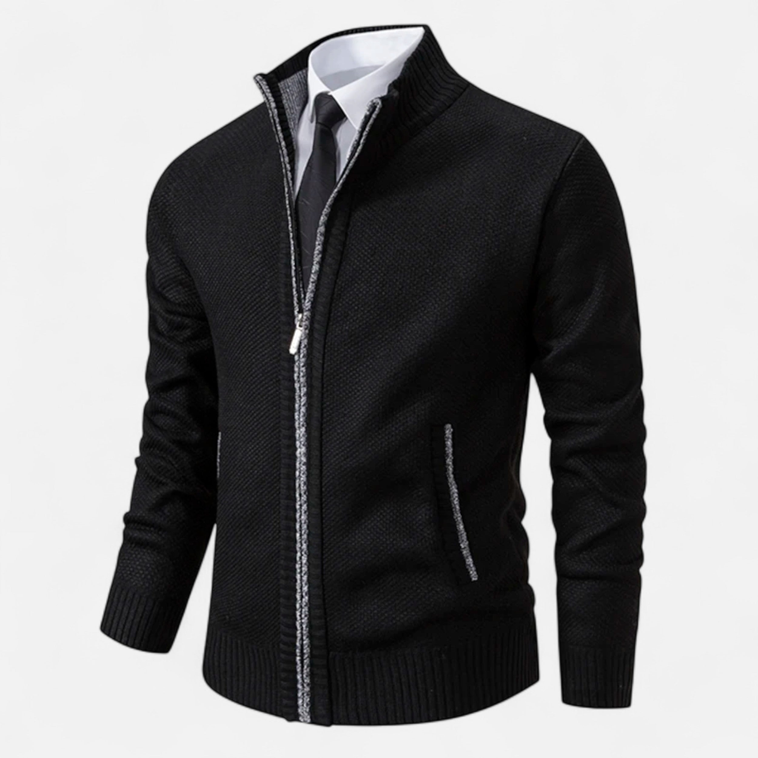 Maison Avenoire | Pull Zippé Homme Hiver Élégance Décontractée