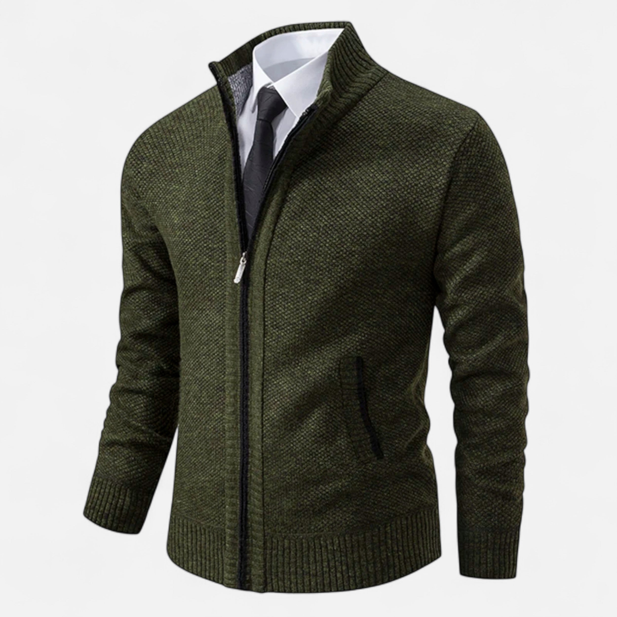 Maison Avenoire | Pull Zippé Homme Hiver Élégance Décontractée