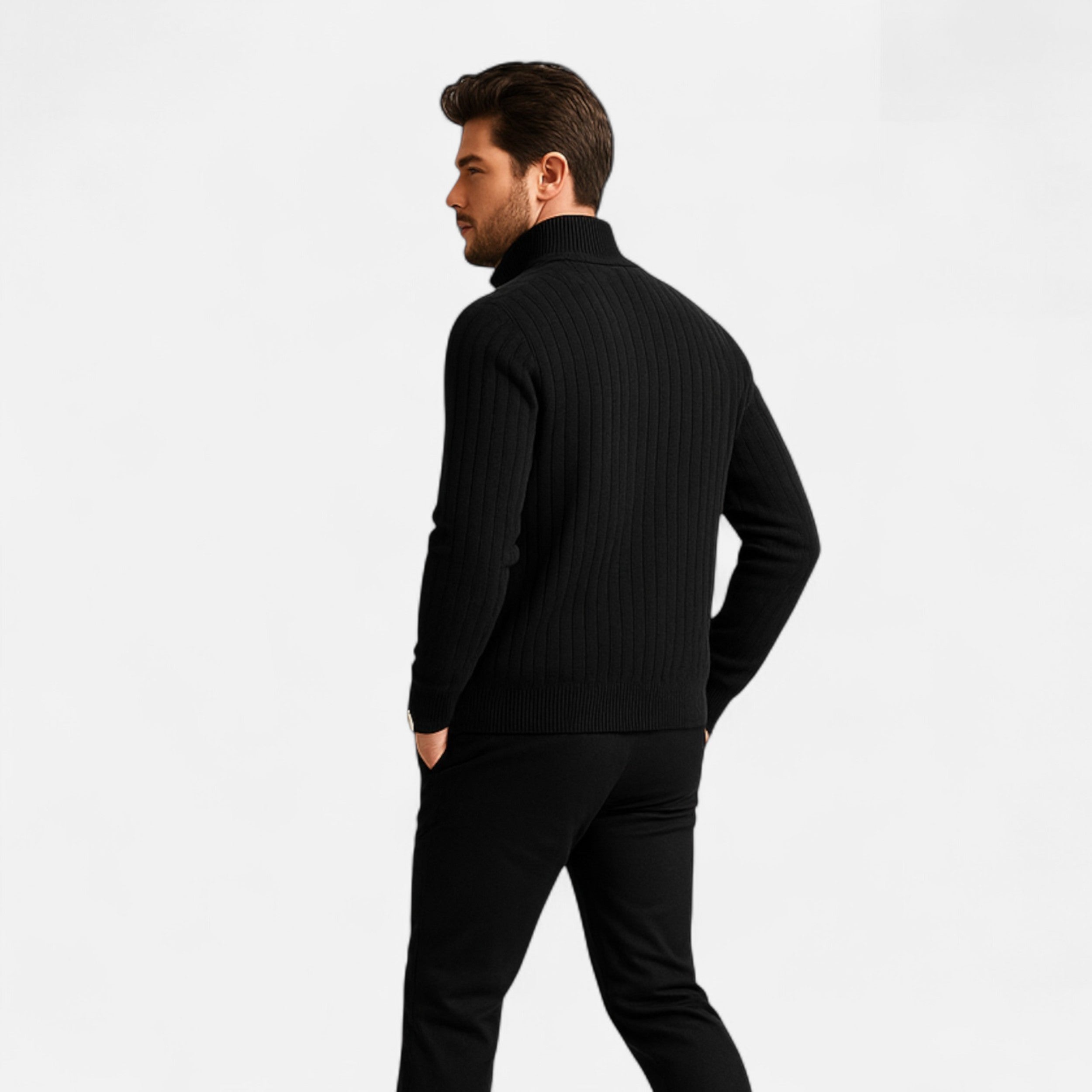 Maison Avenoire | Cardigan Zippé Homme Maille Élégante