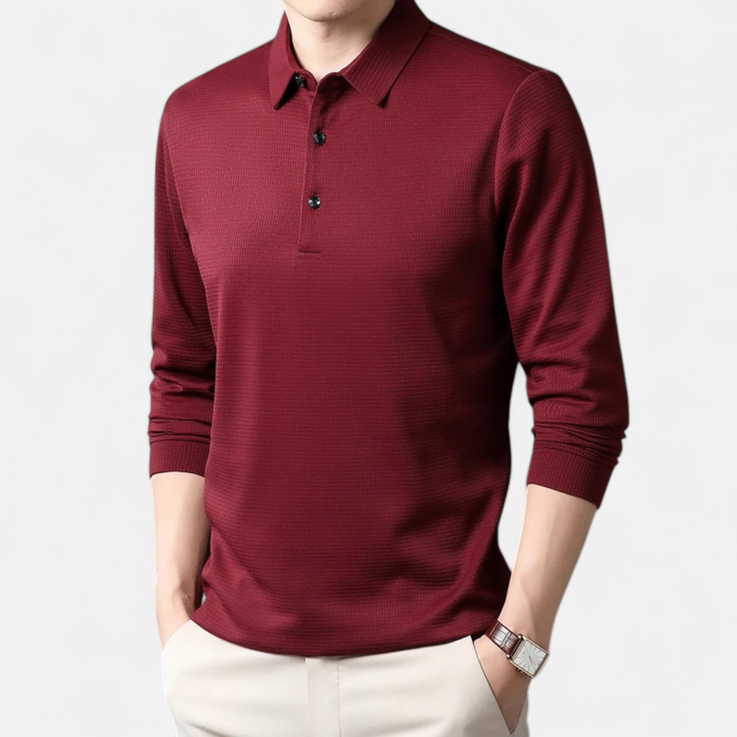 Maison Avenoire | Polo Homme Manches Longues Élégance d’Été