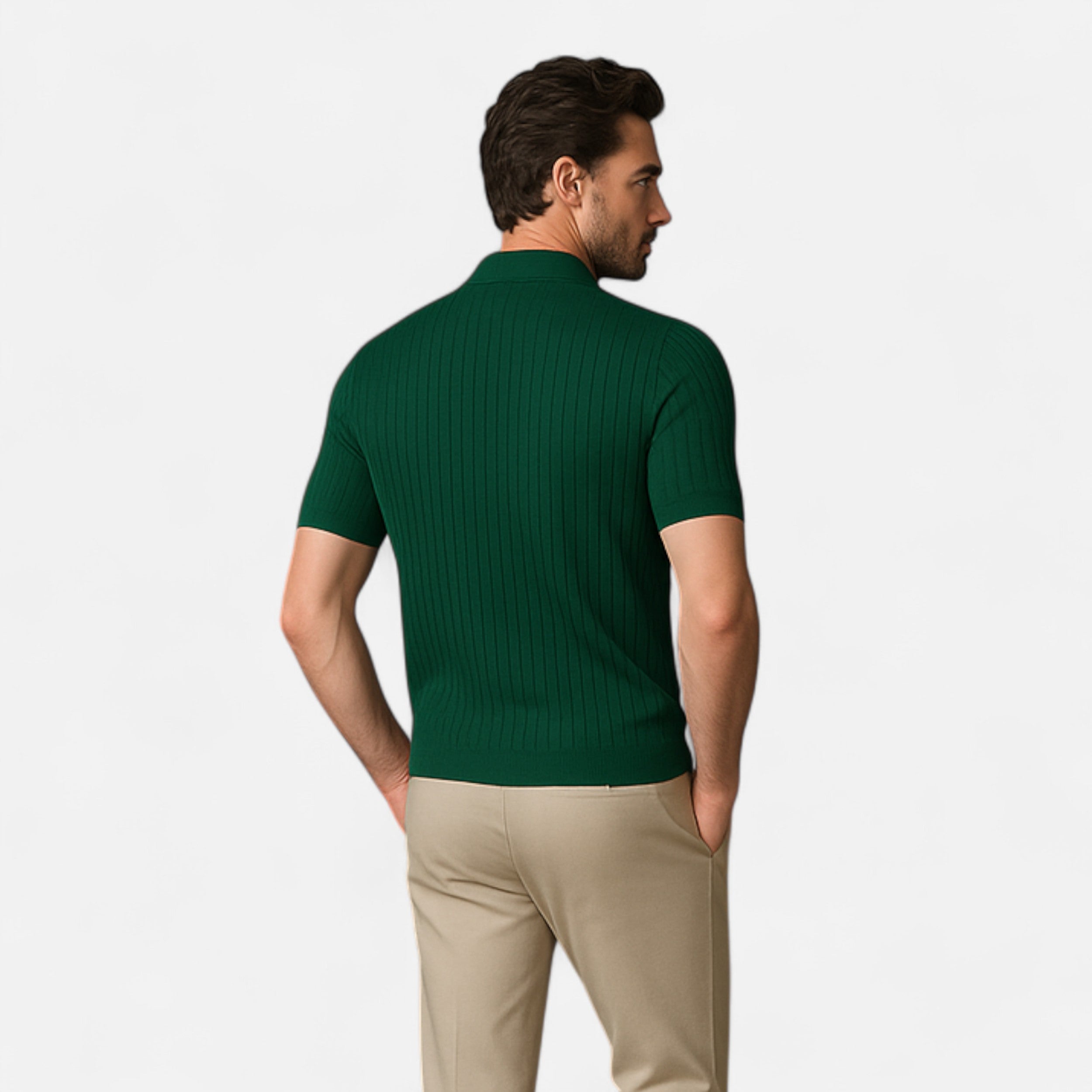 Maison Avenoire | Polo Homme Maille Rétro Col Rayé