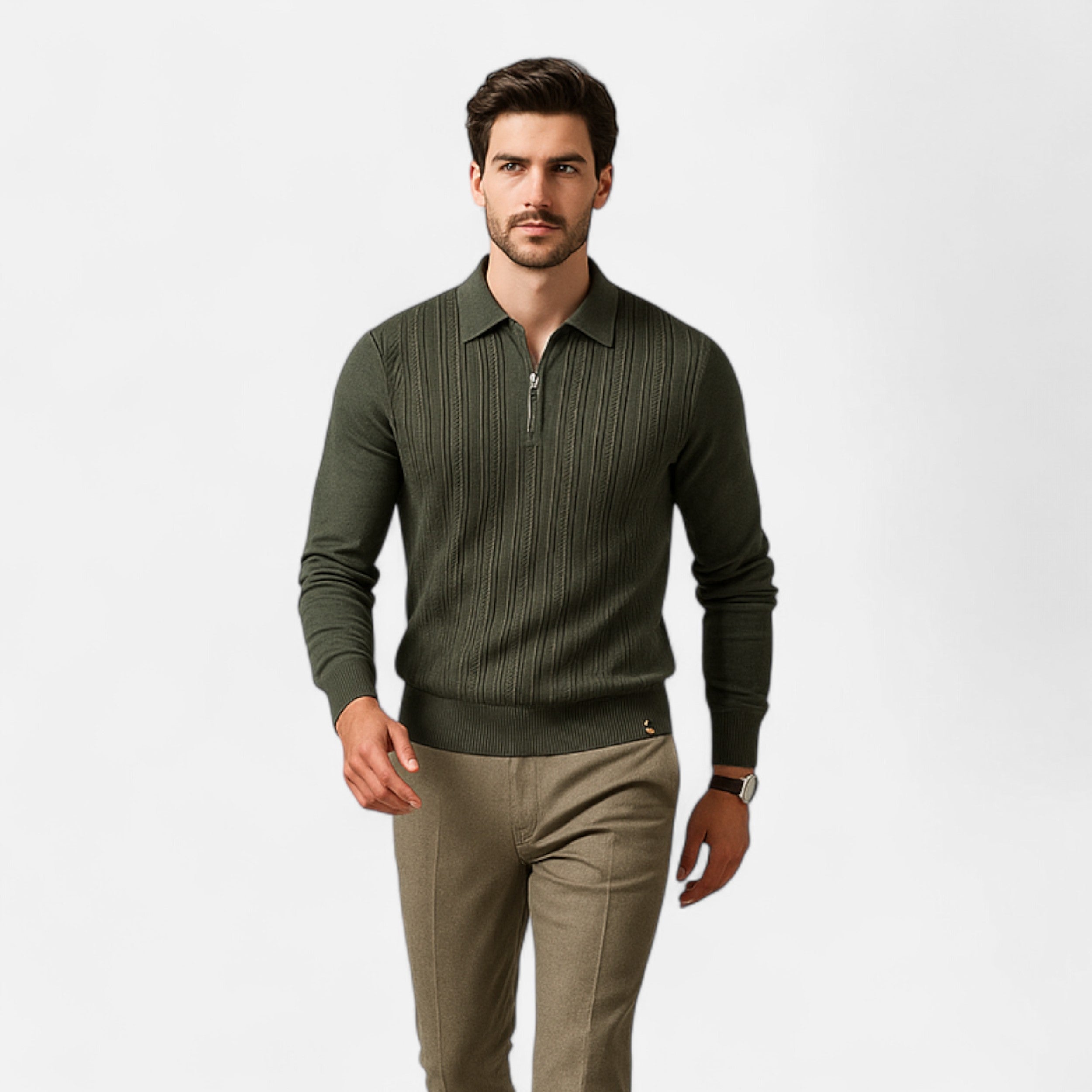 Maison Avenoire | Polo Homme Slim Fit Manches Longues