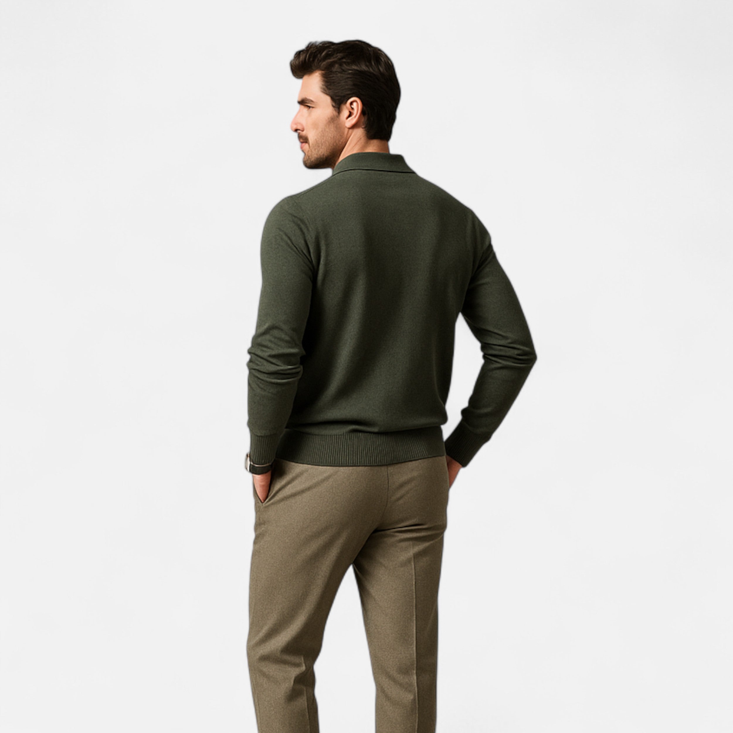 Maison Avenoire | Polo Homme Slim Fit Manches Longues