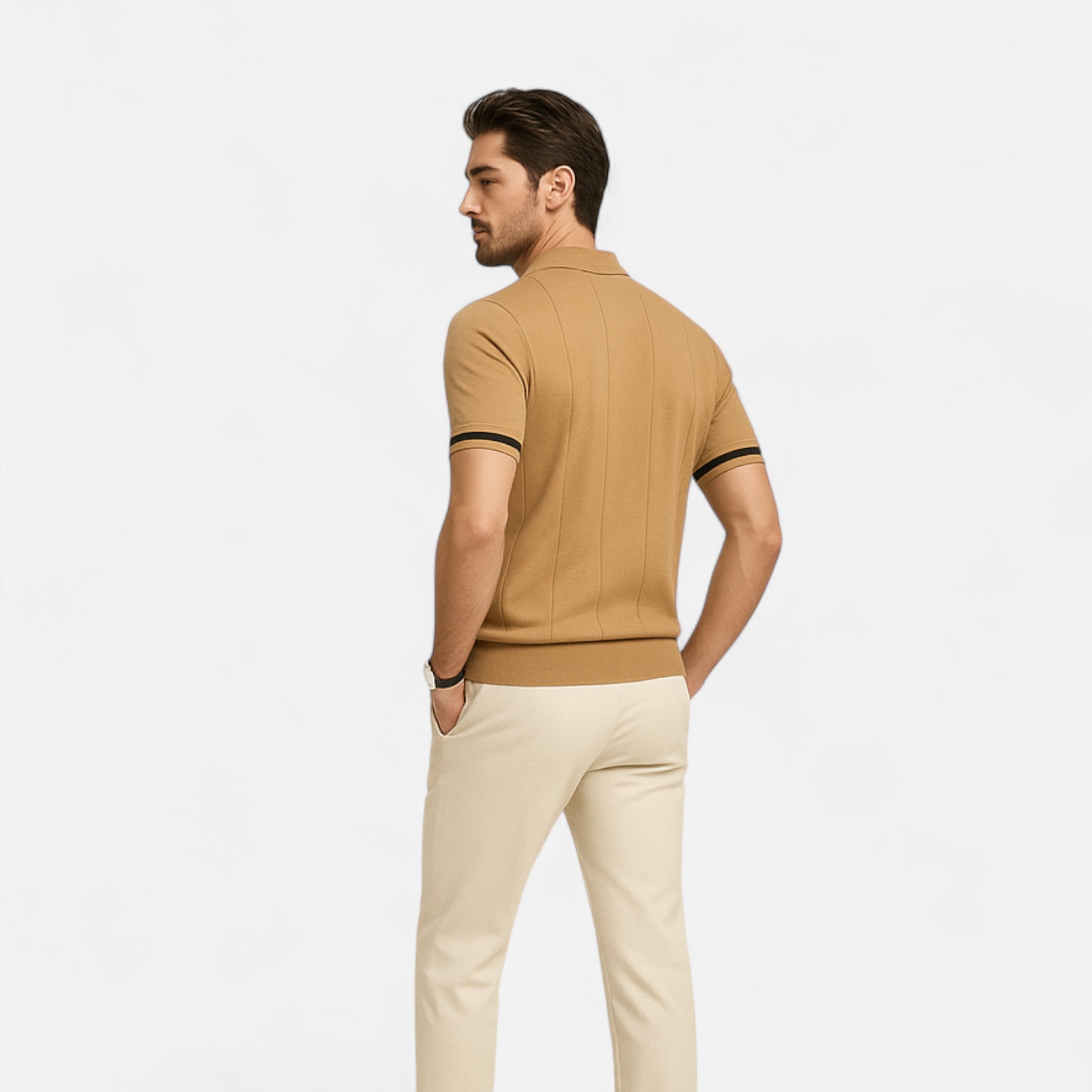 Maison Avenoire | Polo Homme Zippé Élégance Sportive