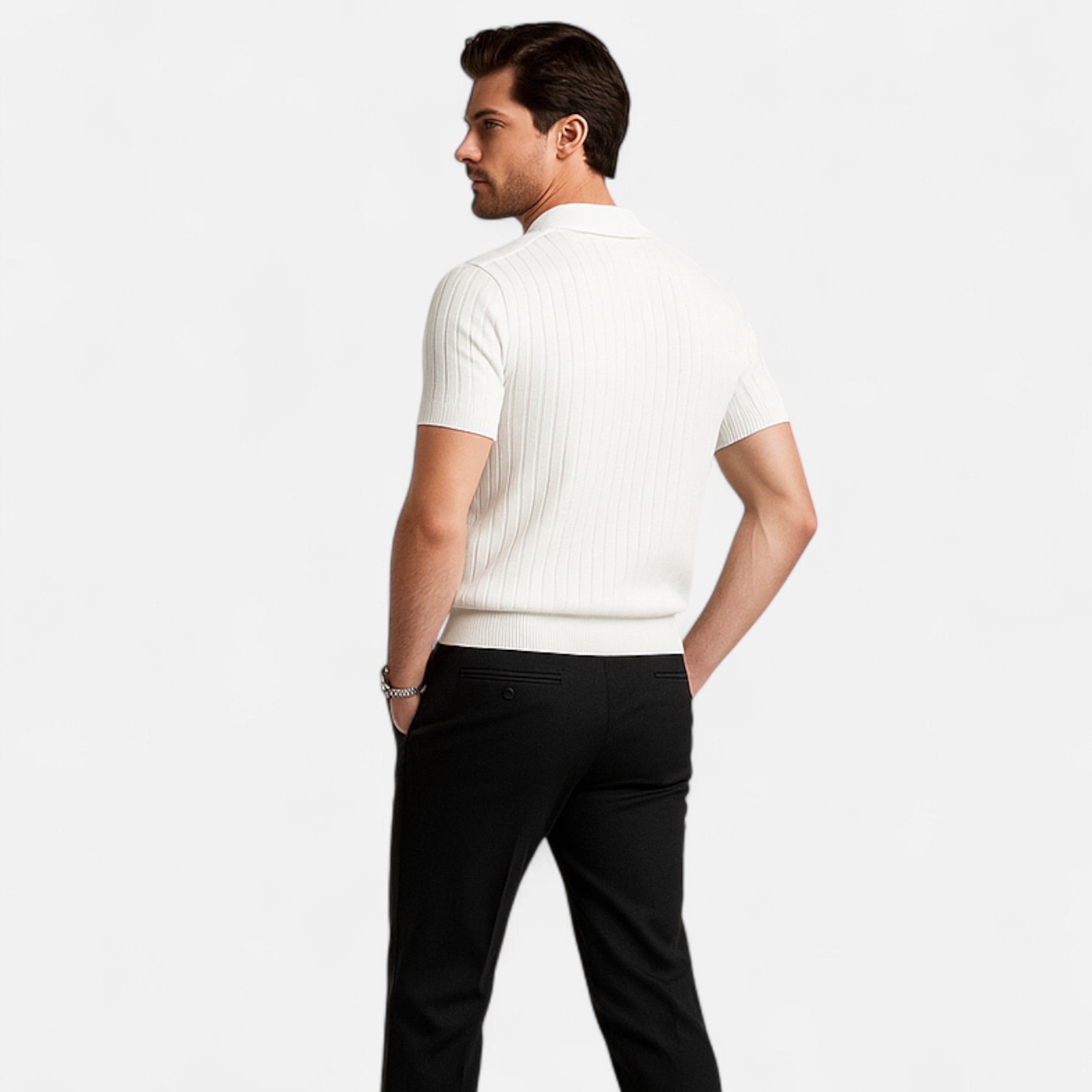 Maison Avenoire | Polo Homme Rayé Coton Élégance Estivale