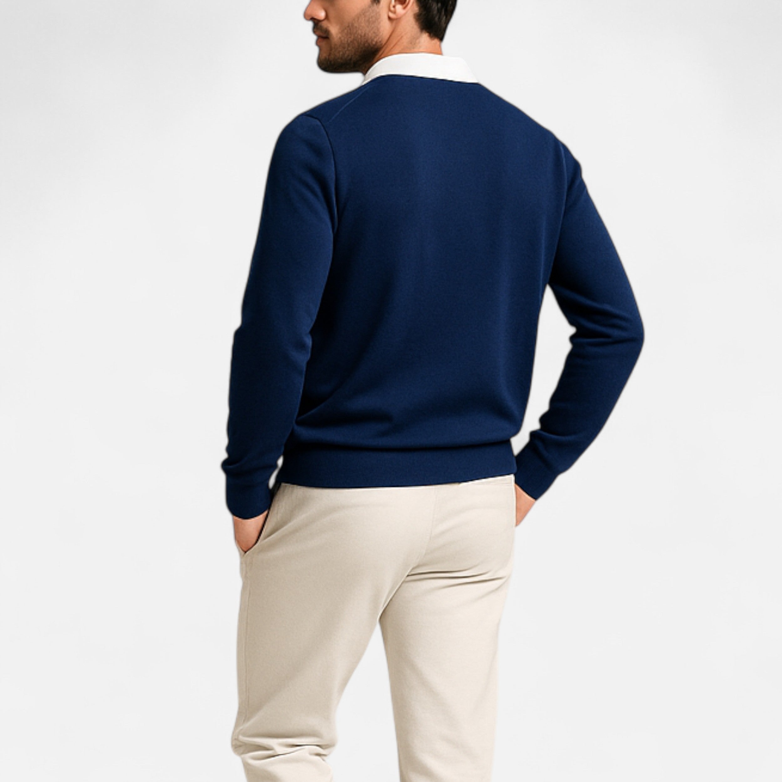 Maison Avenoire | Sweatshirt Homme Col Polo Coton Héritage