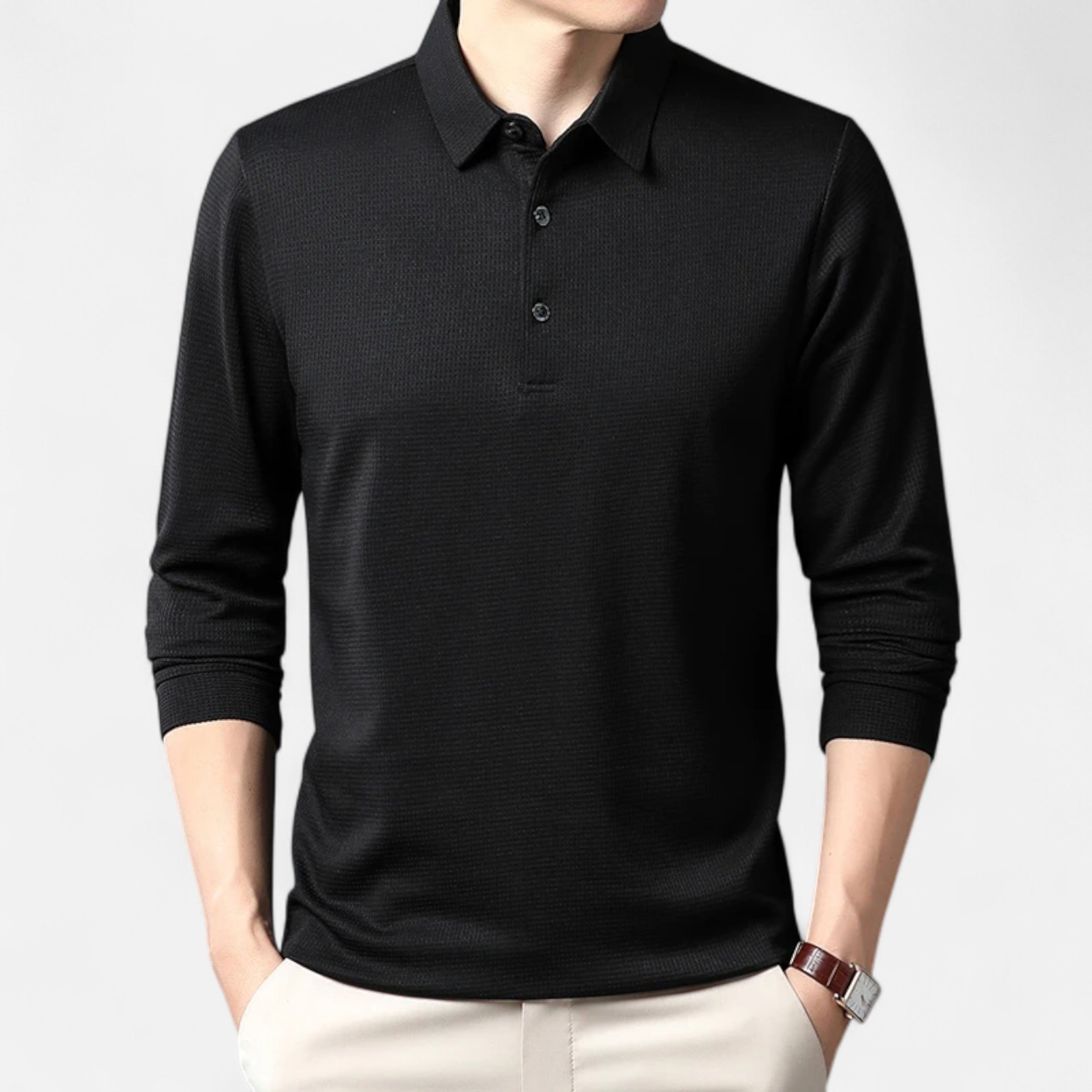 Maison Avenoire | Polo Homme Manches Longues Élégance d’Été