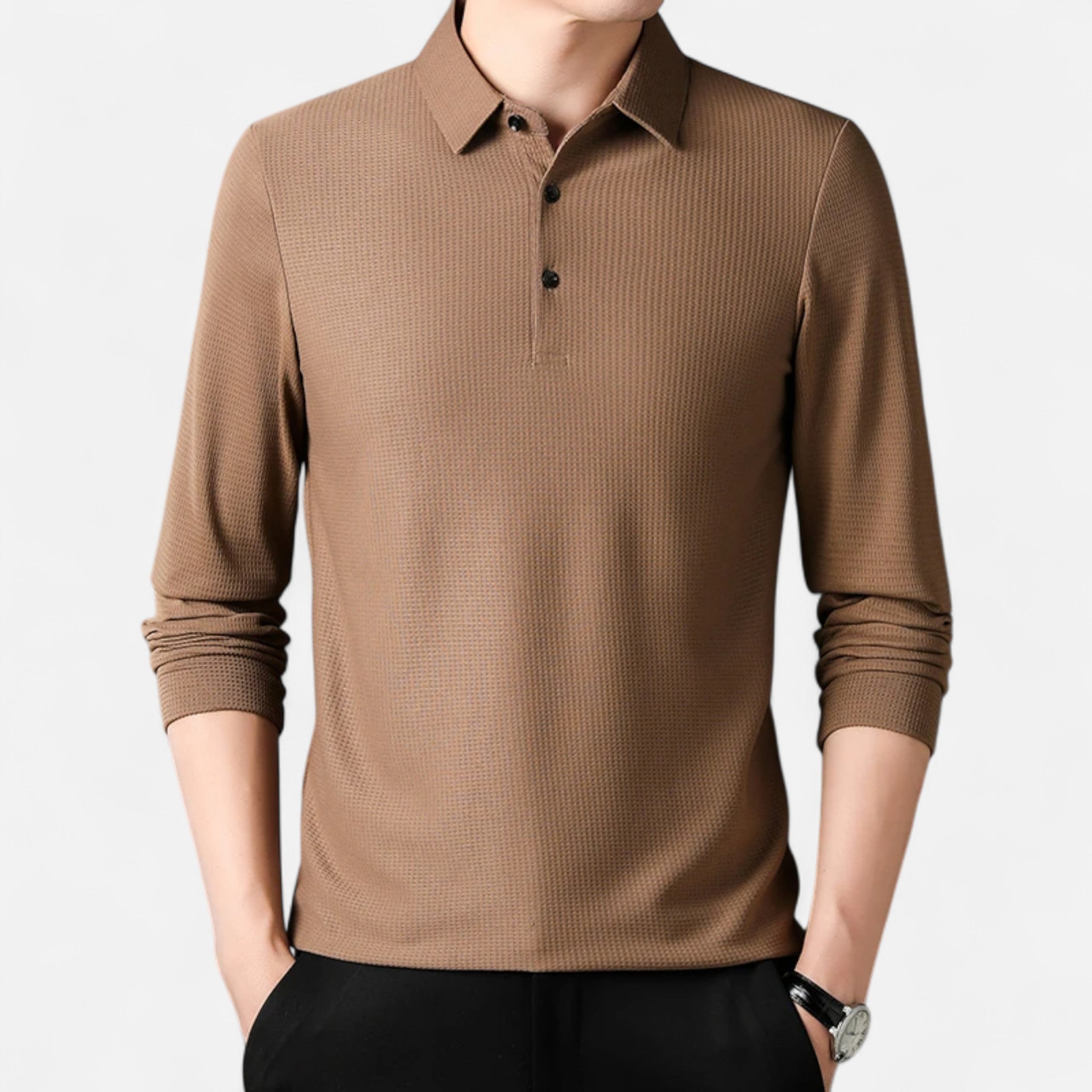 Maison Avenoire | Polo Homme Manches Longues Élégance d’Été