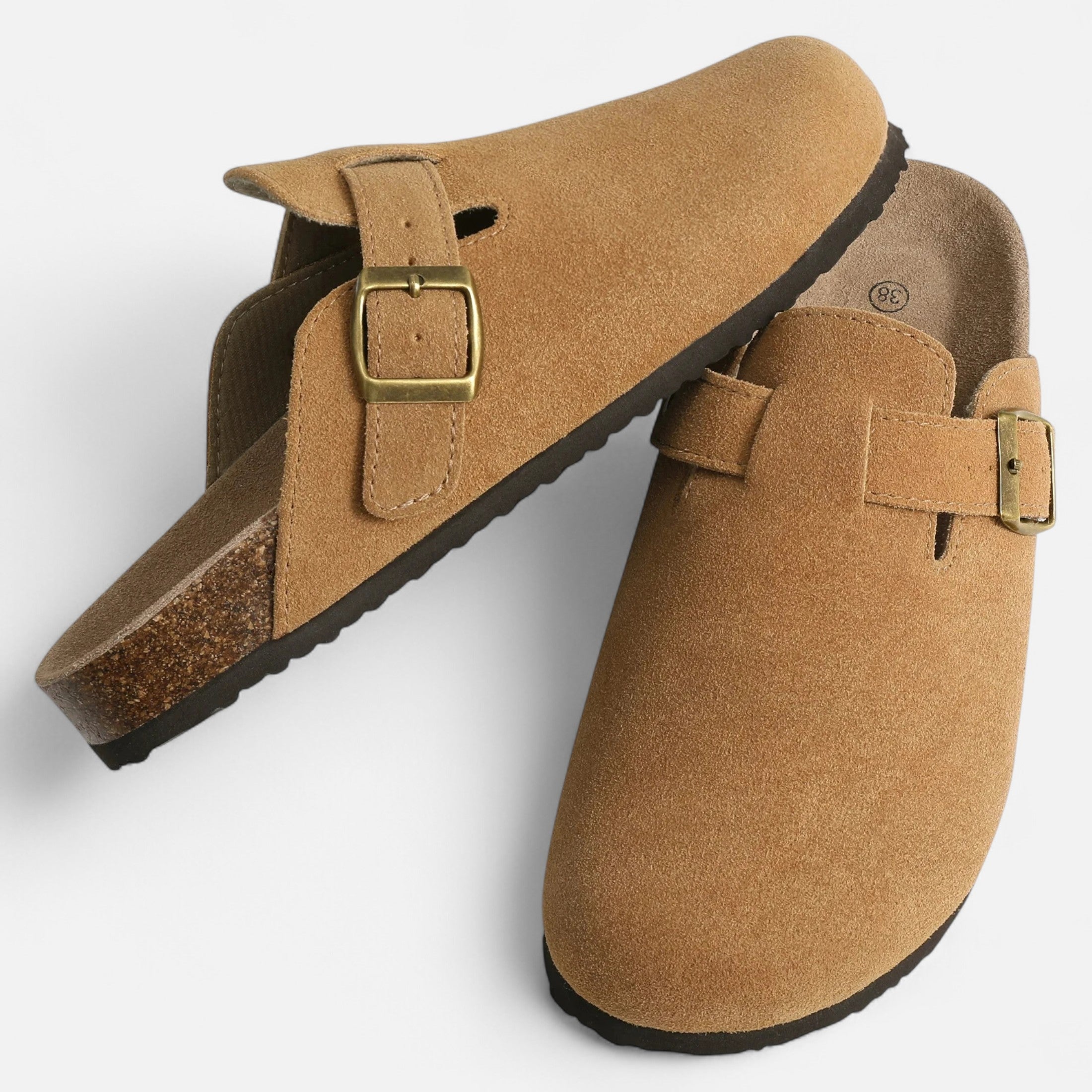 Maison Avenoire | Mules Femme Daim Semelle Liège Classiques