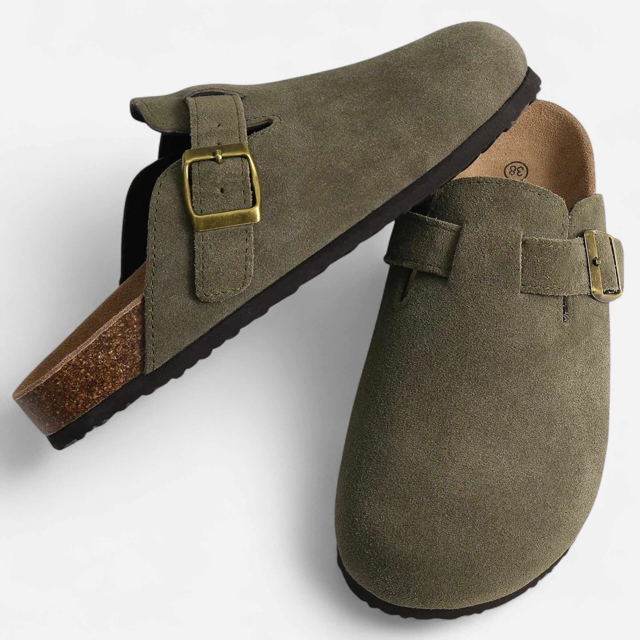 Maison Avenoire | Mules Femme Daim Semelle Liège Classiques