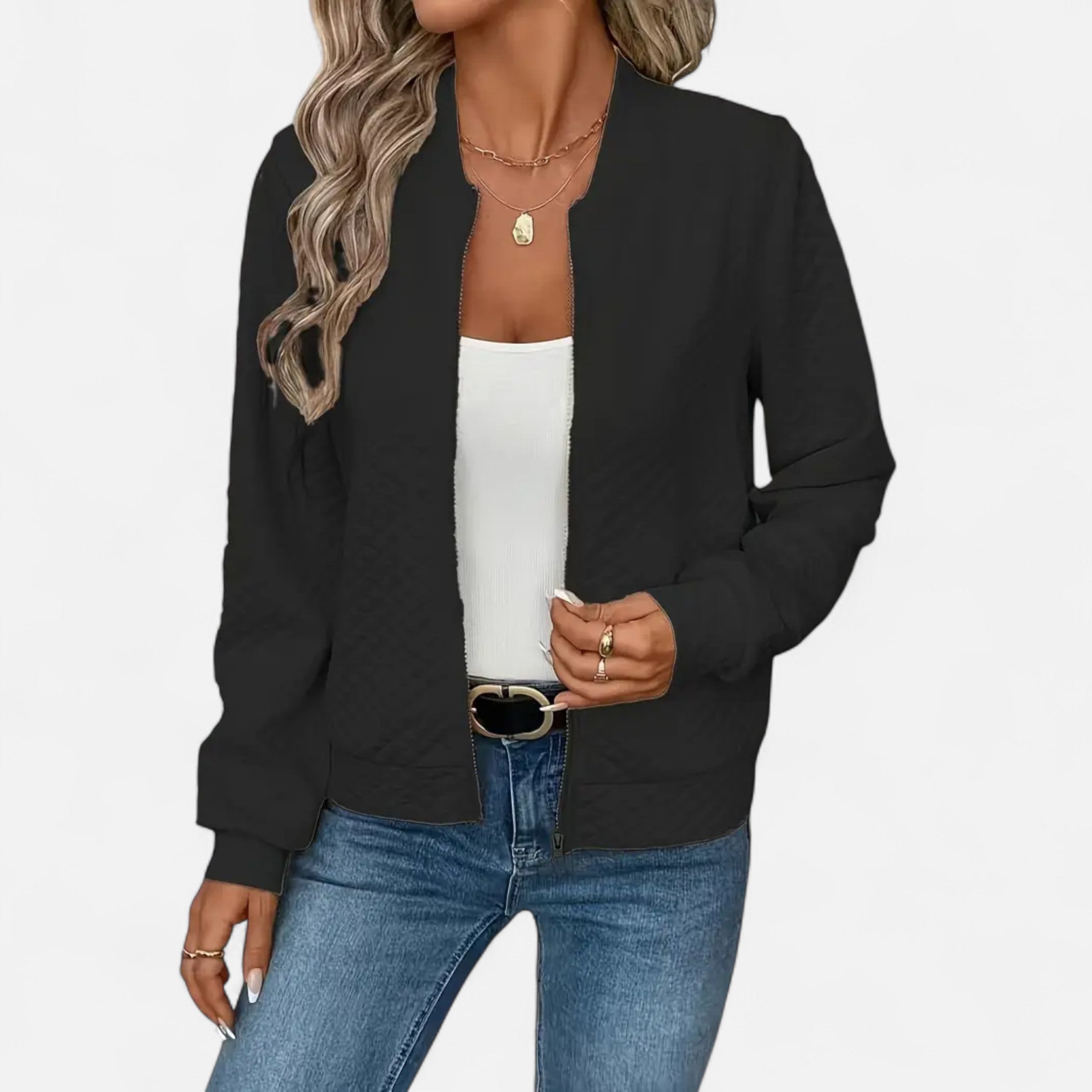 Maison Avenoire | Veste Femme Matelassée Zippée Élégante