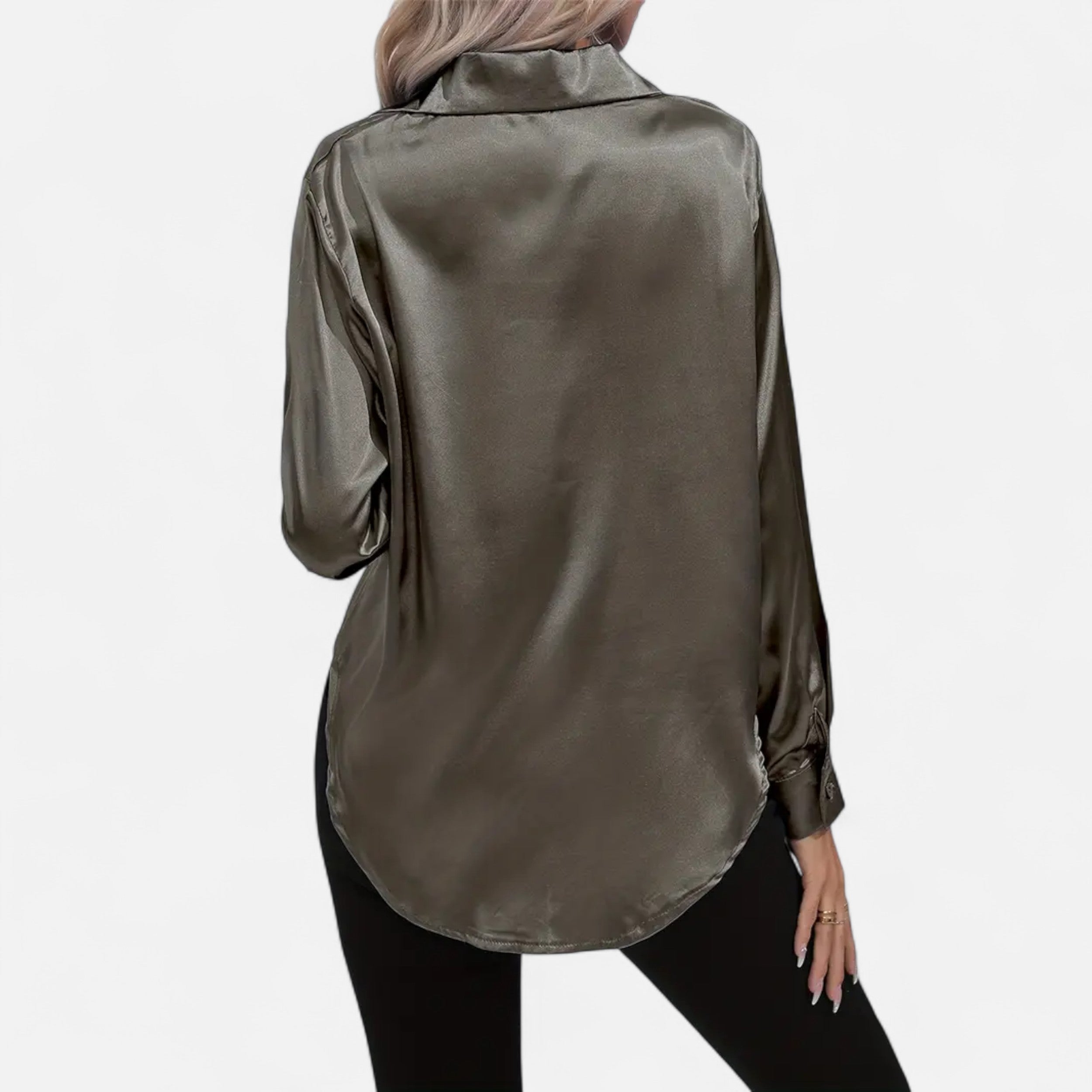 Maison Avenoire | Chemise Femme Satin Col Tailleur Élégance