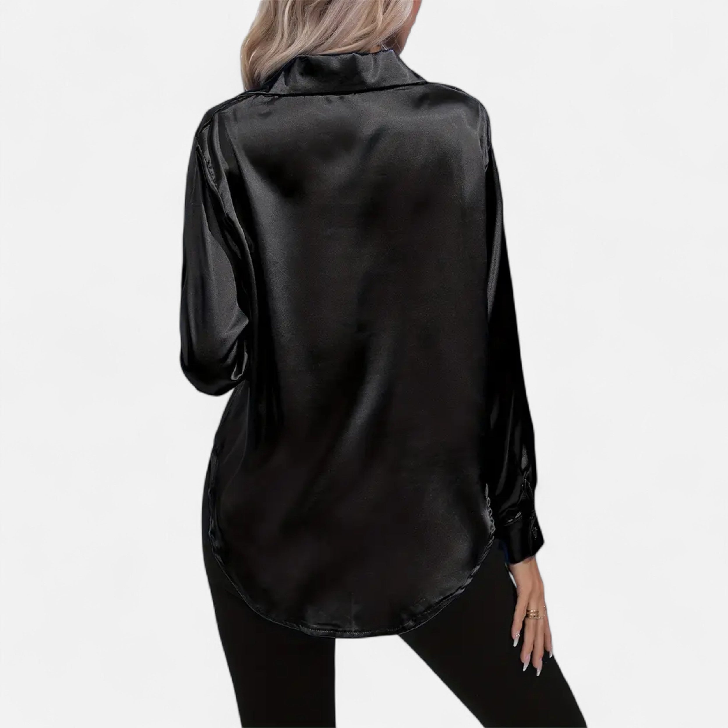 Maison Avenoire | Chemise Femme Satin Col Tailleur Élégance