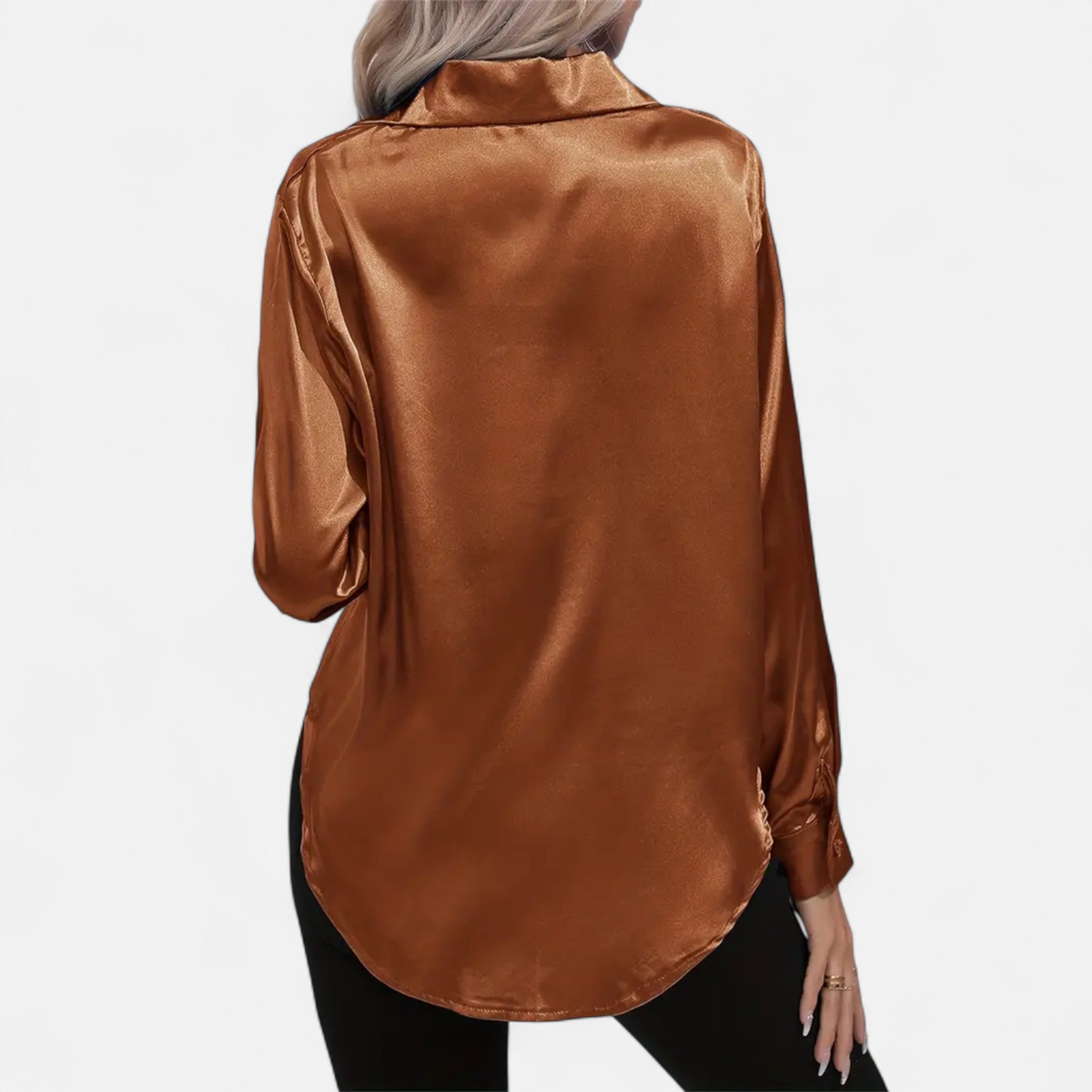Maison Avenoire | Chemise Femme Satin Col Tailleur