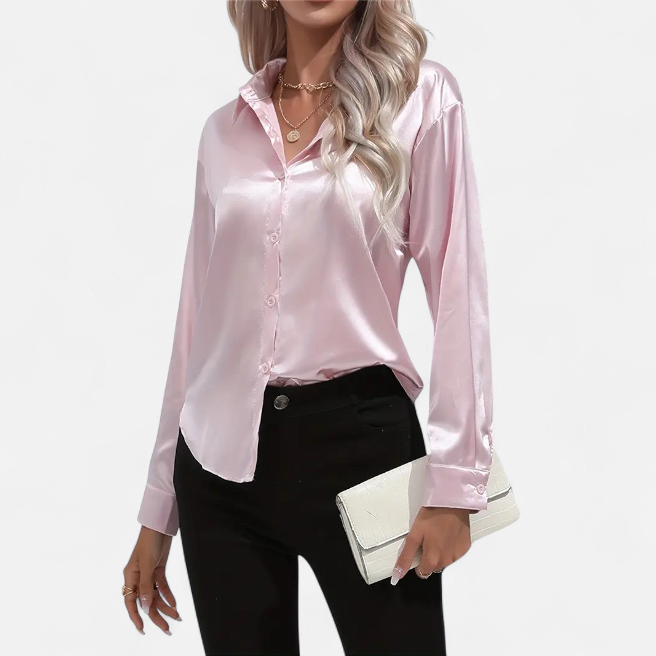 Maison Avenoire | Chemise Femme Satin Col Tailleur