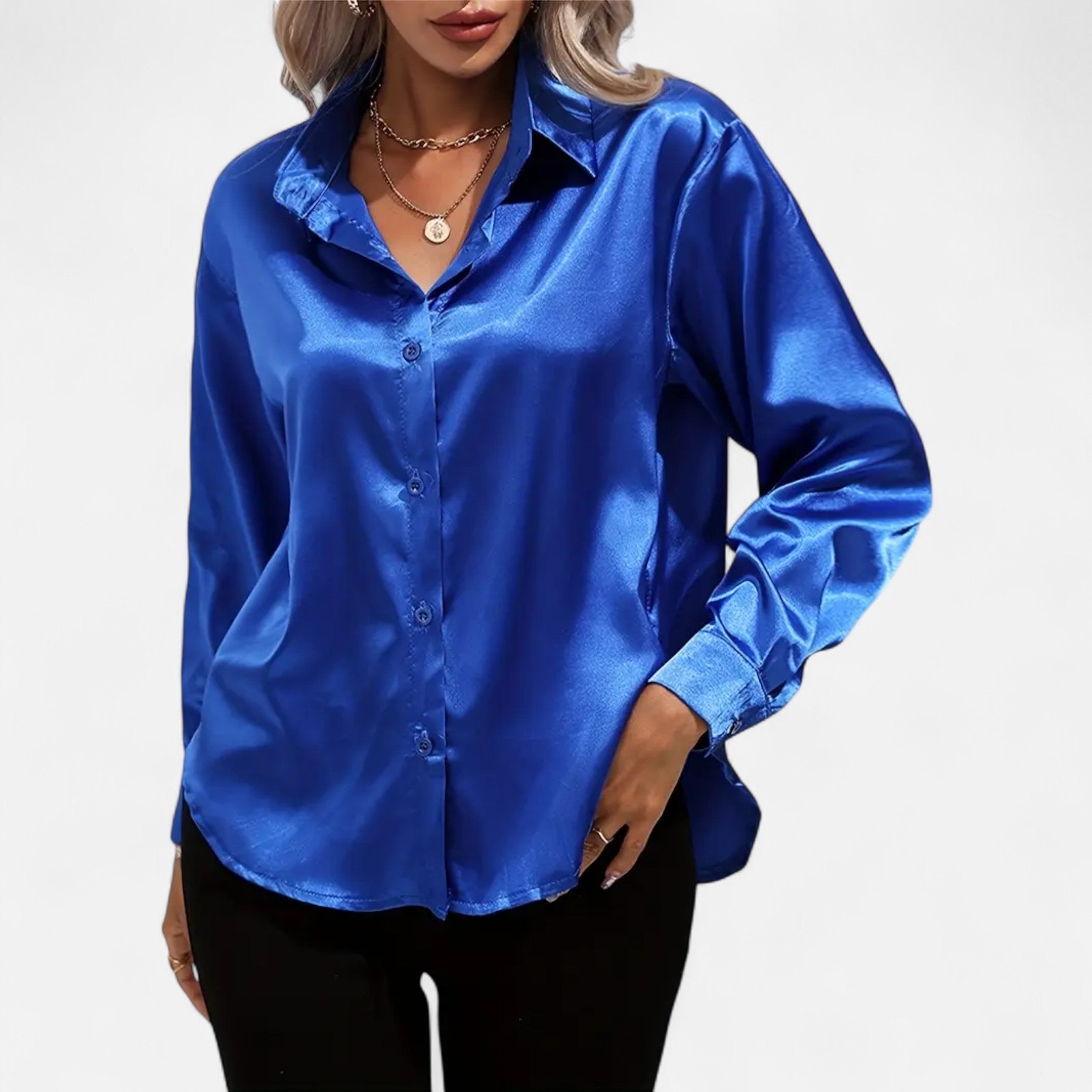 Maison Avenoire | Chemise Femme Satin Col Tailleur