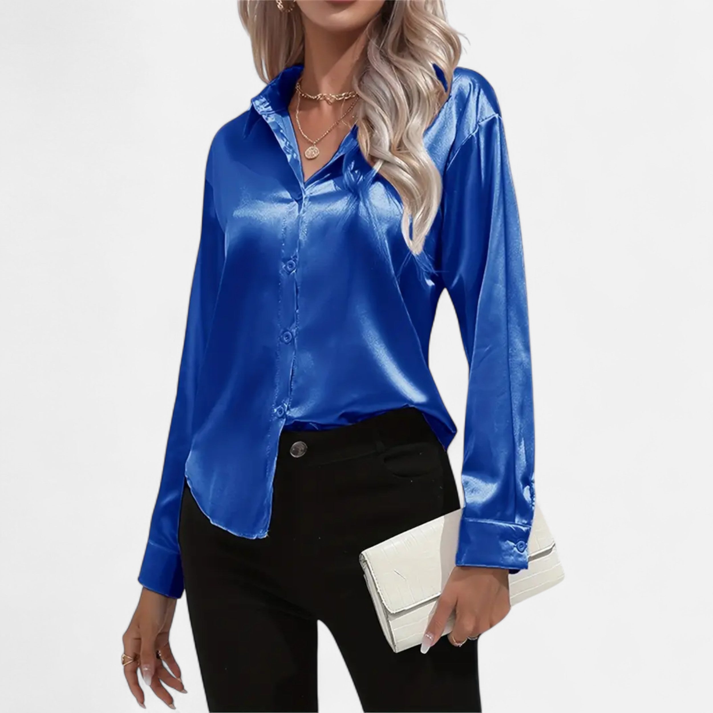 Maison Avenoire | Chemise Femme Satin Col Tailleur