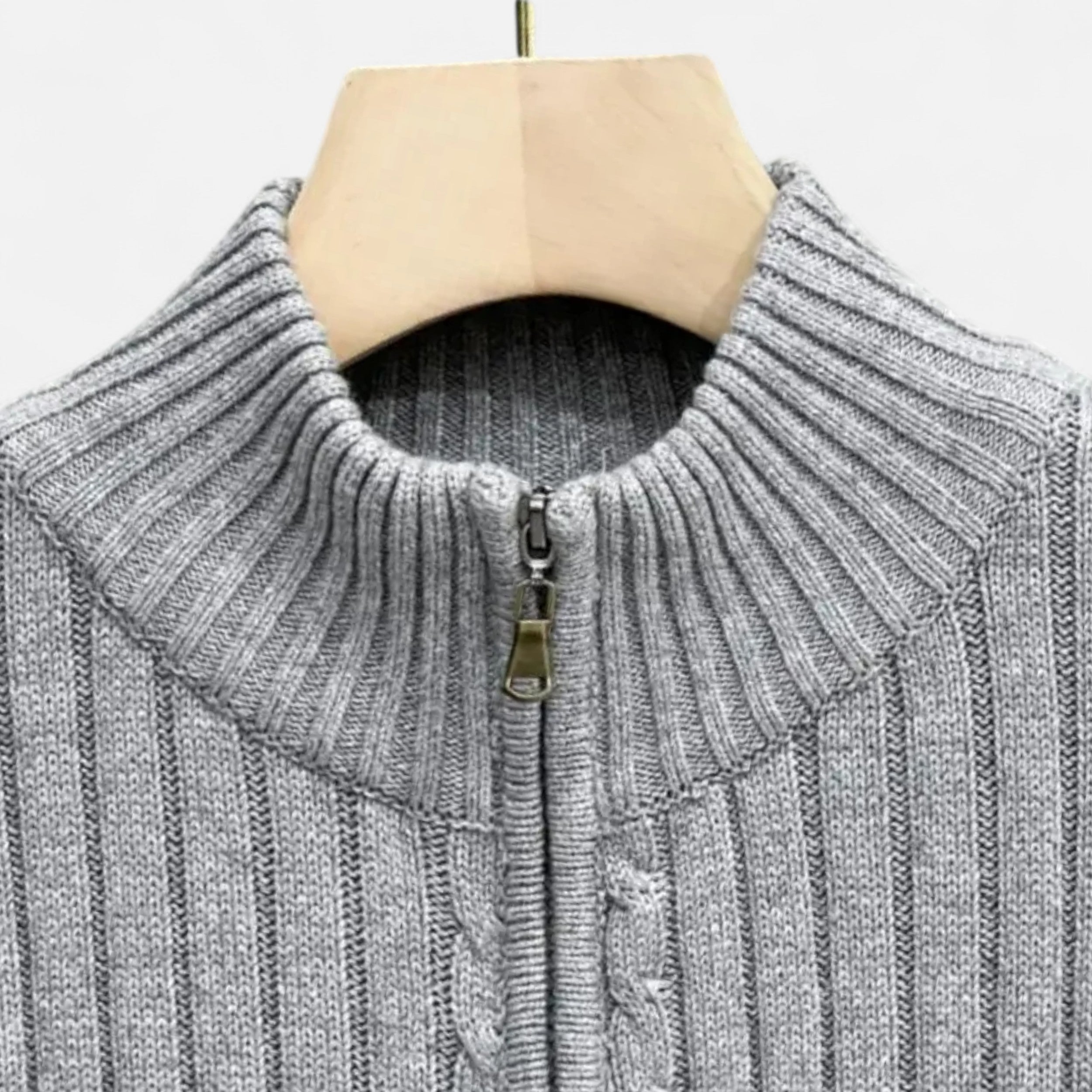 Maison Avenoire | Cardigan Zippé Homme Maille Élégante