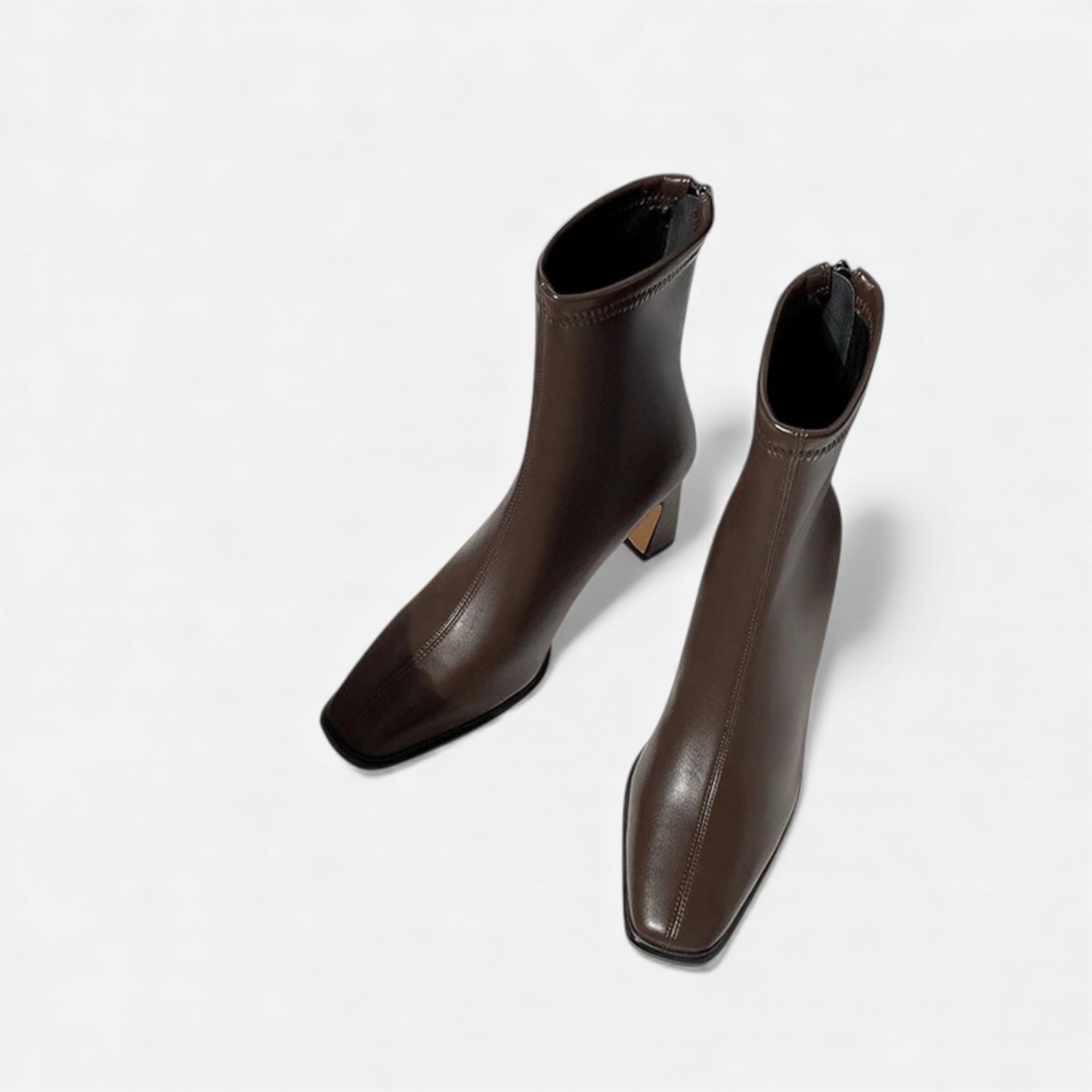 Maison Avenoire | Bottines Femme Carré Cuir Velours “Riviera Heritage”