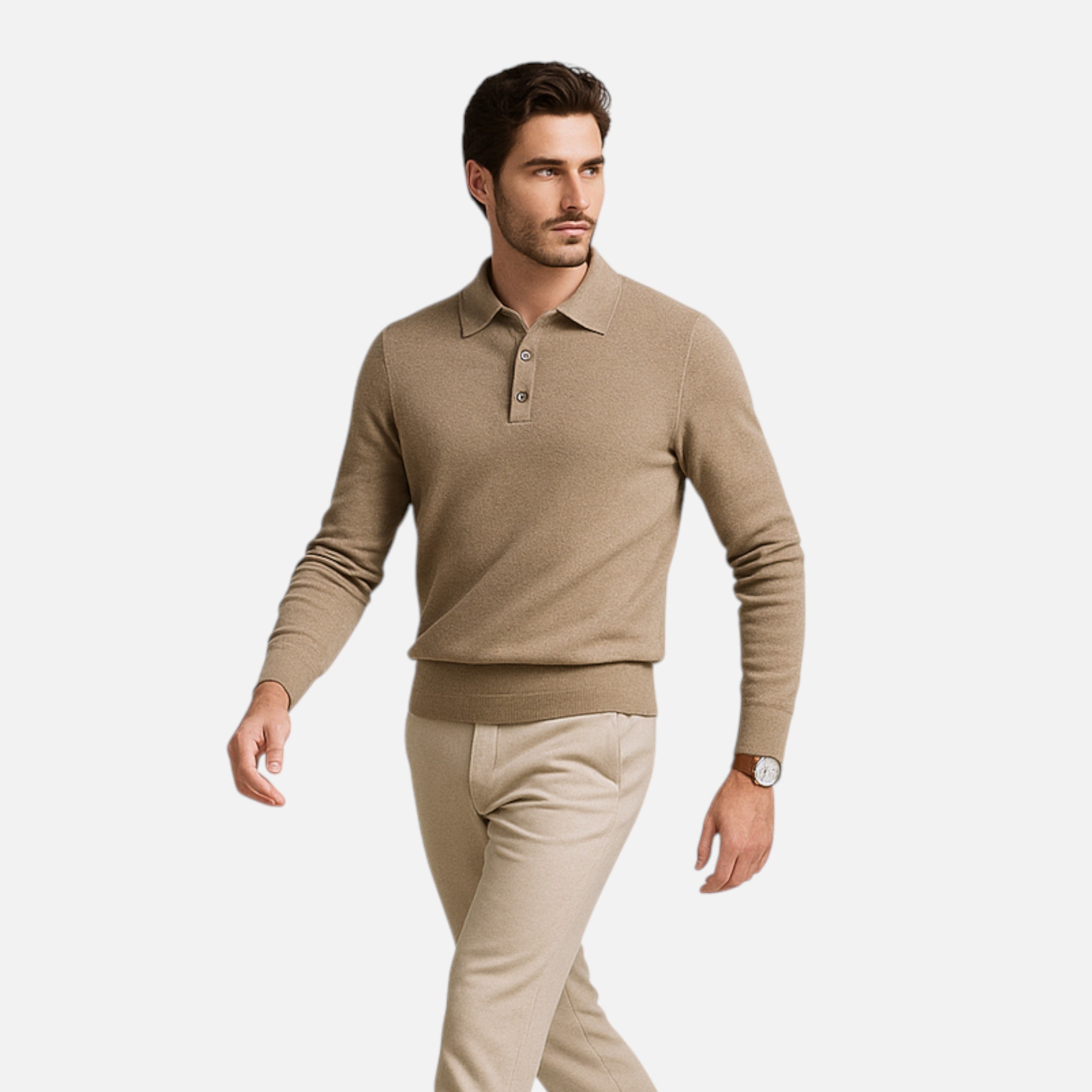Maison Avenoire | Polo Pull Homme Cachemire Pur Élégant
