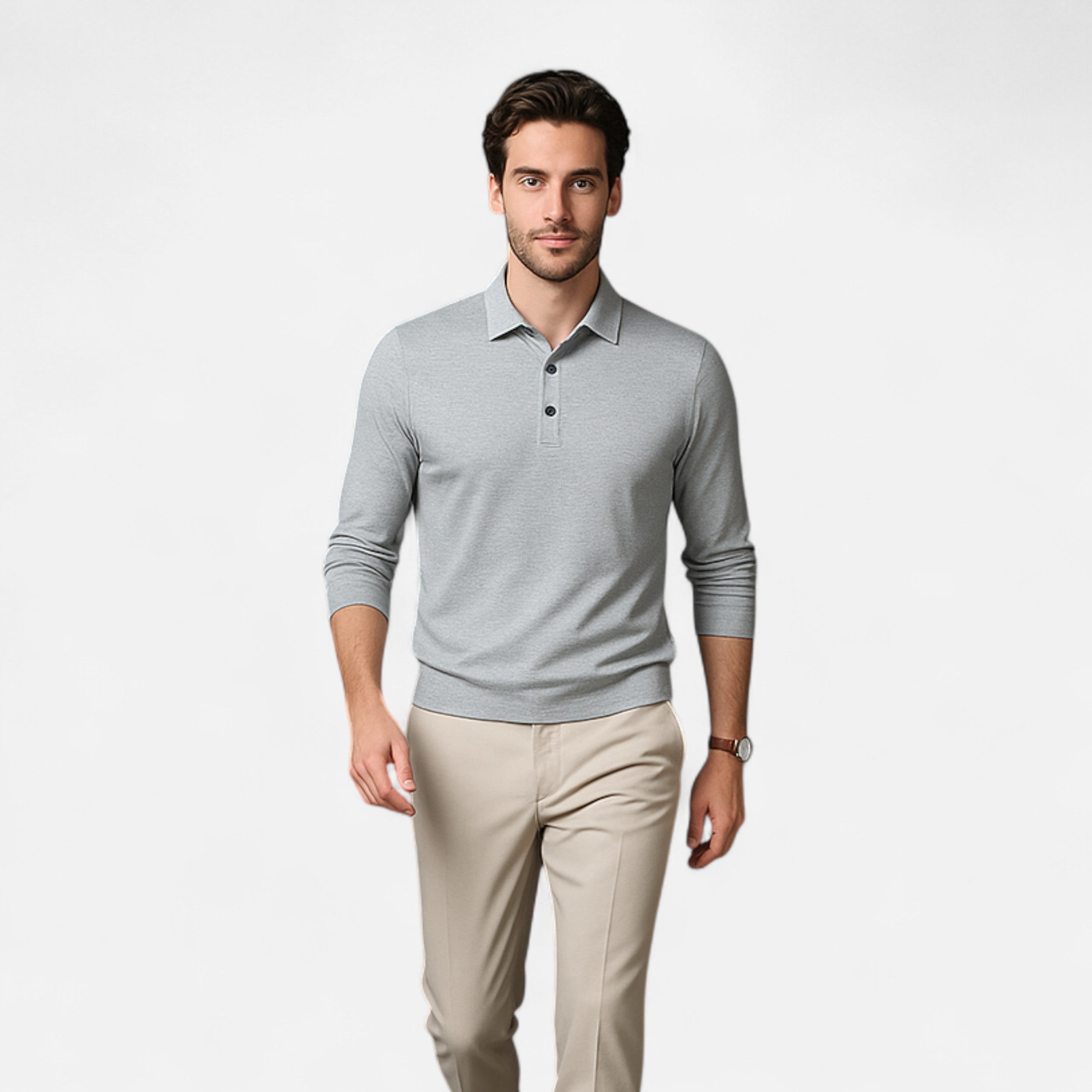 Maison Avenoire | Polo Homme Manches Longues Élégance d’Été