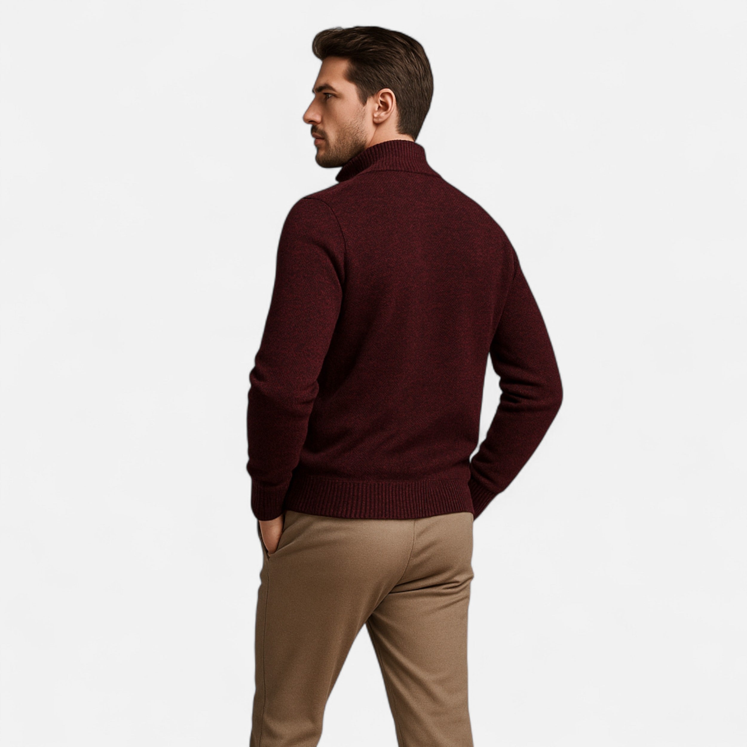 Maison Avenoire | Pull Zippé Homme Hiver Élégance Décontractée