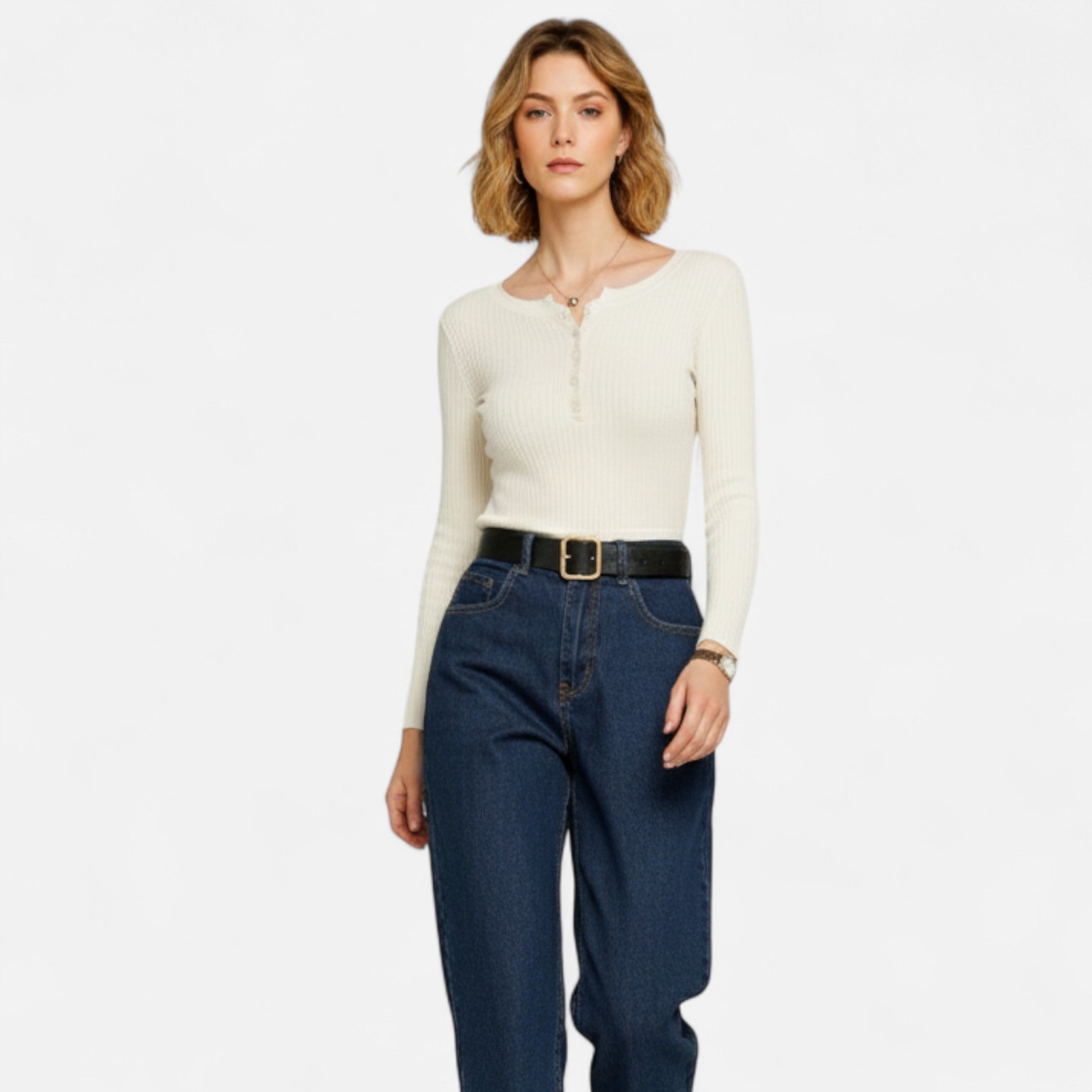 Maison Avenoire | Pull Femme Maille Col Rond Intemporel
