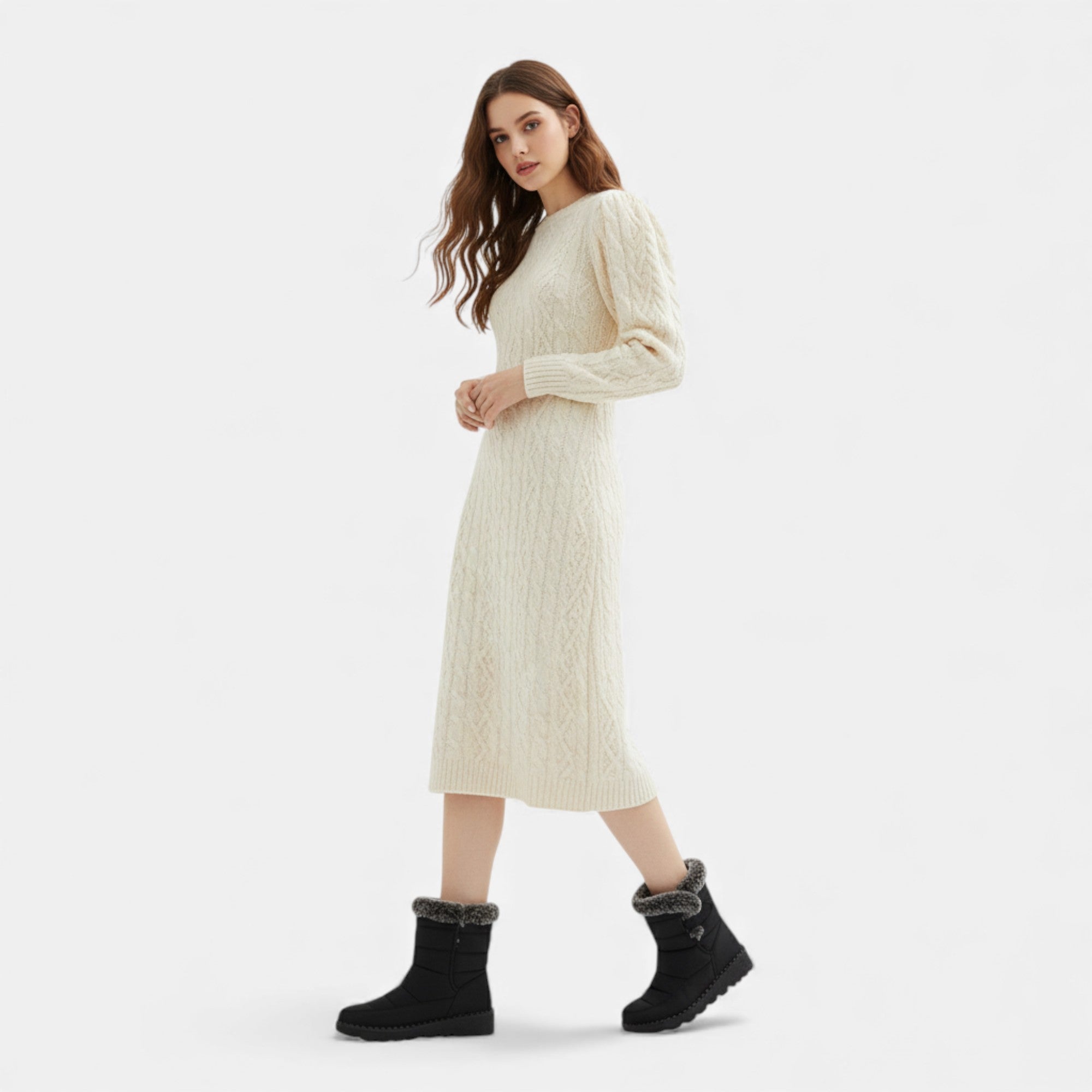 Maison Avenoire | Bottines d’Hiver en Suédine Imperméable