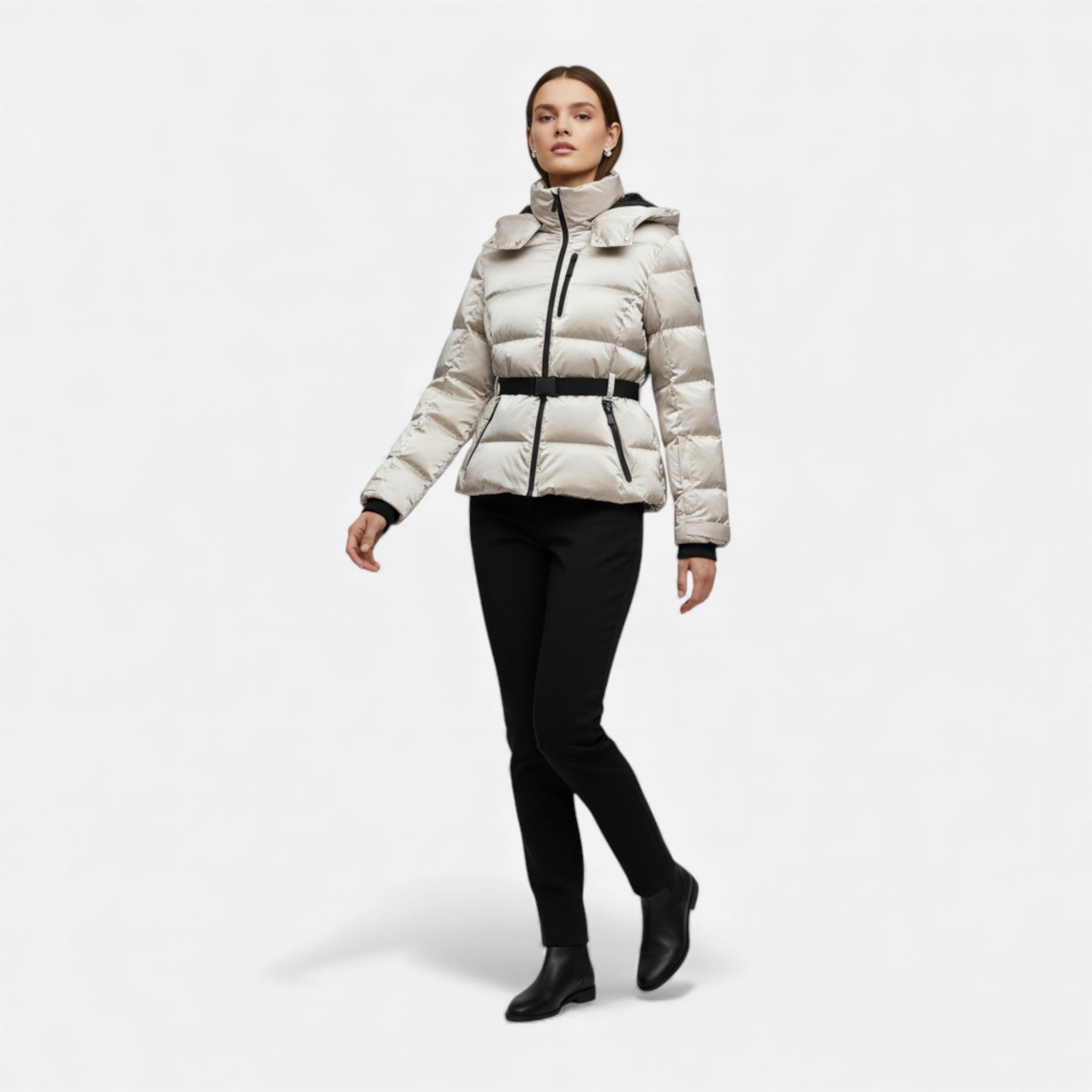 Maison Avenoire | Manteau d’Hiver Ceinturé en Duvet Élégant