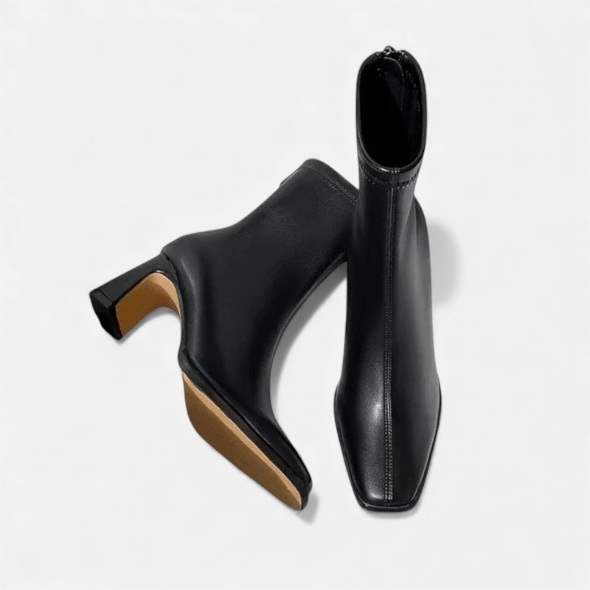 Maison Avenoire | Bottines Femme Carré Cuir Velours “Riviera Heritage”