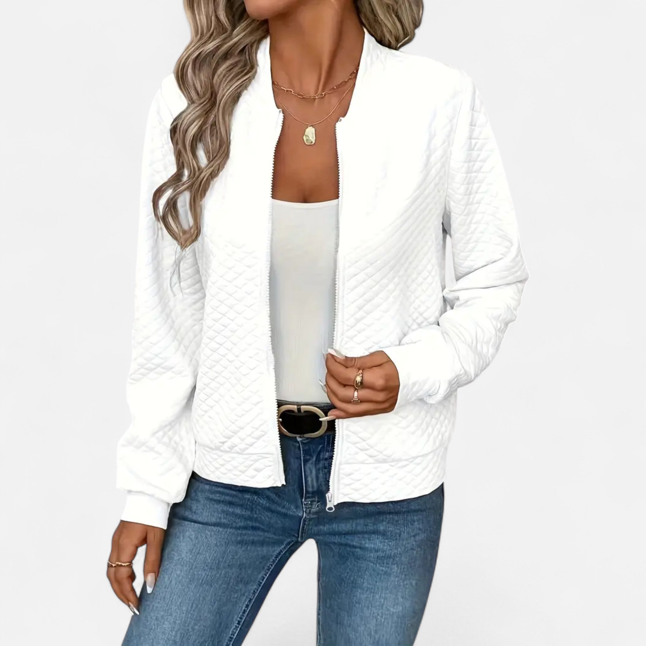 Maison Avenoire | Veste Femme Matelassée Zippée Élégante