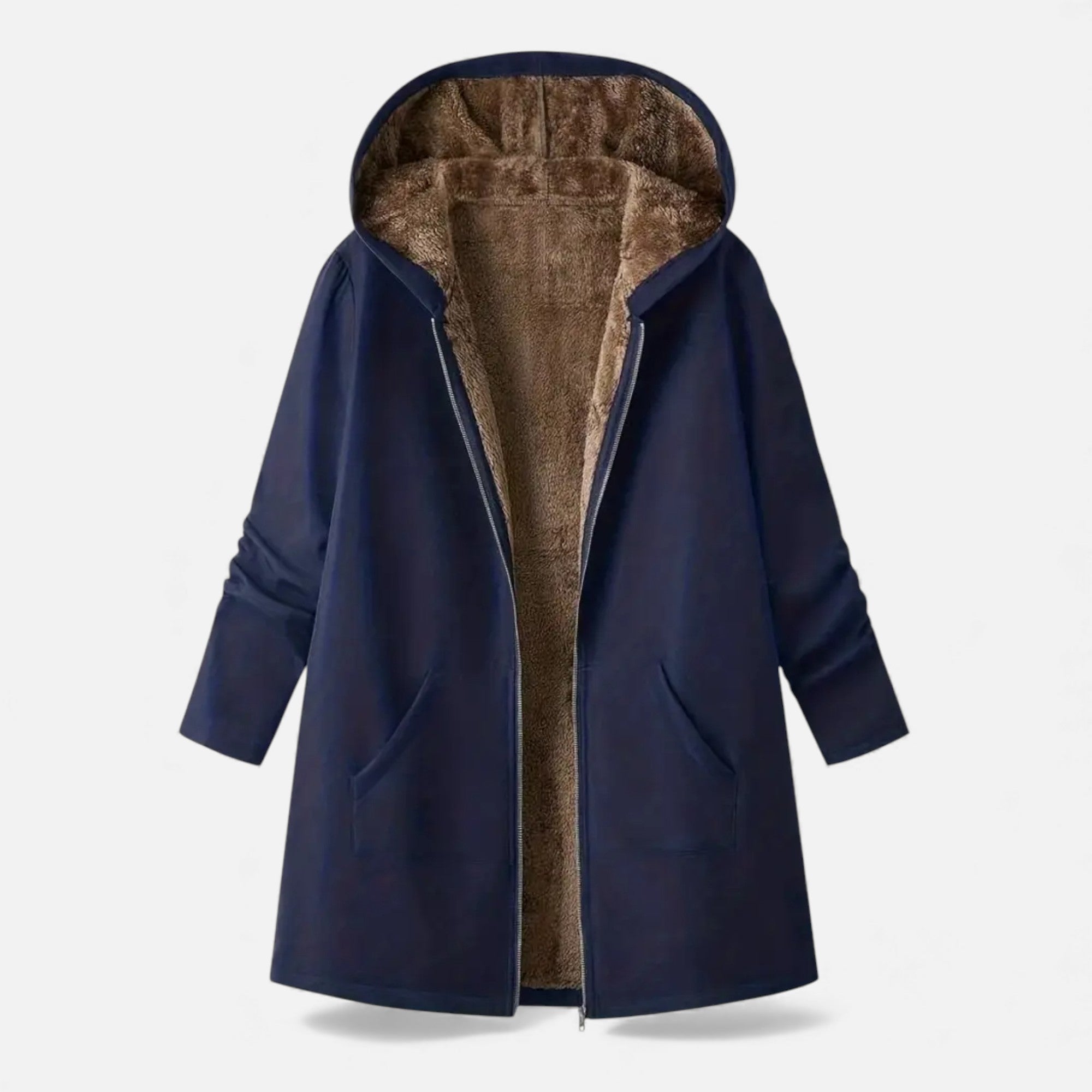 Maison Avenoire | Manteau d’Hiver Élégant à Col et Poignets Imitation Fourrure