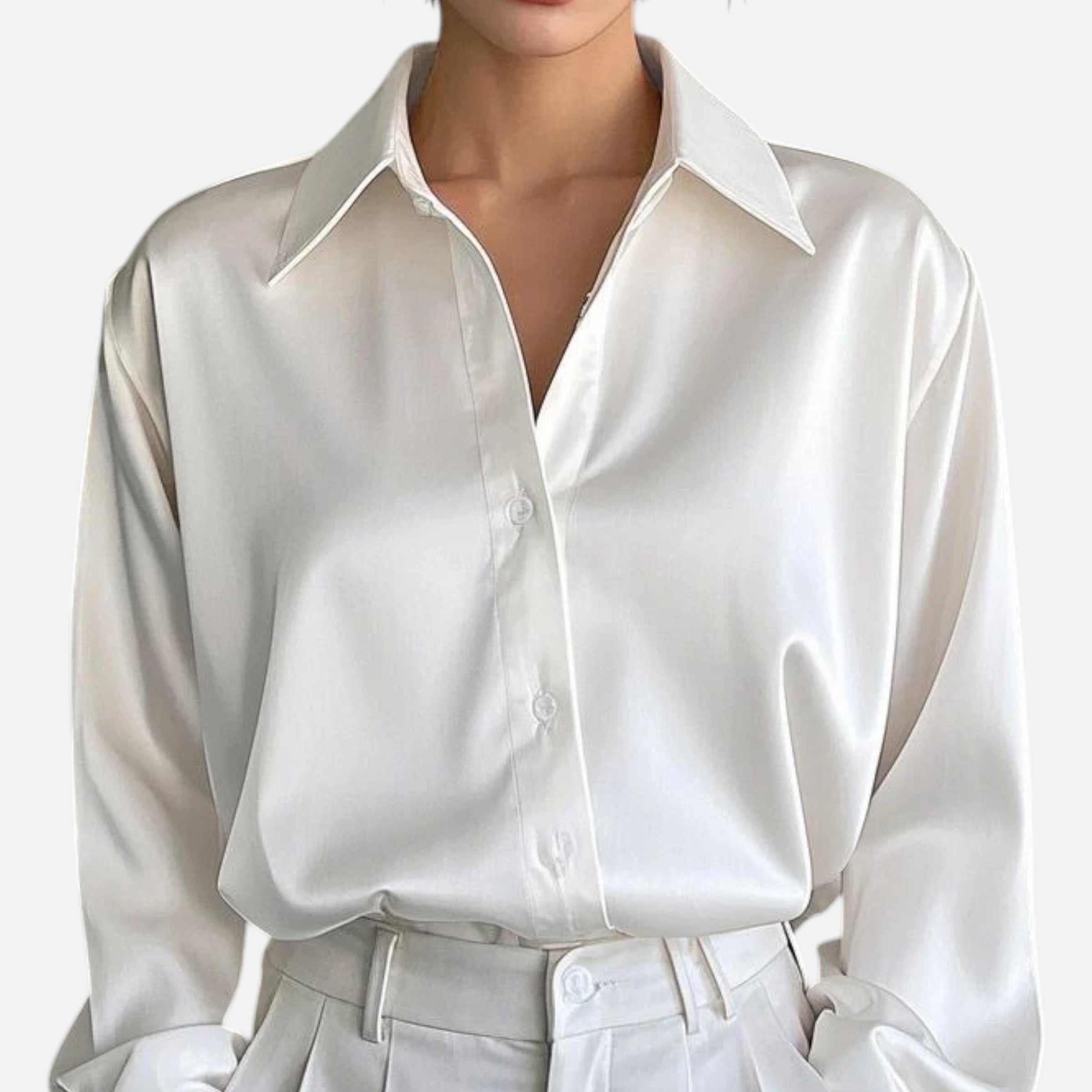 Maison Avenoire | Chemise Femme Slim Satin Héritage Classique